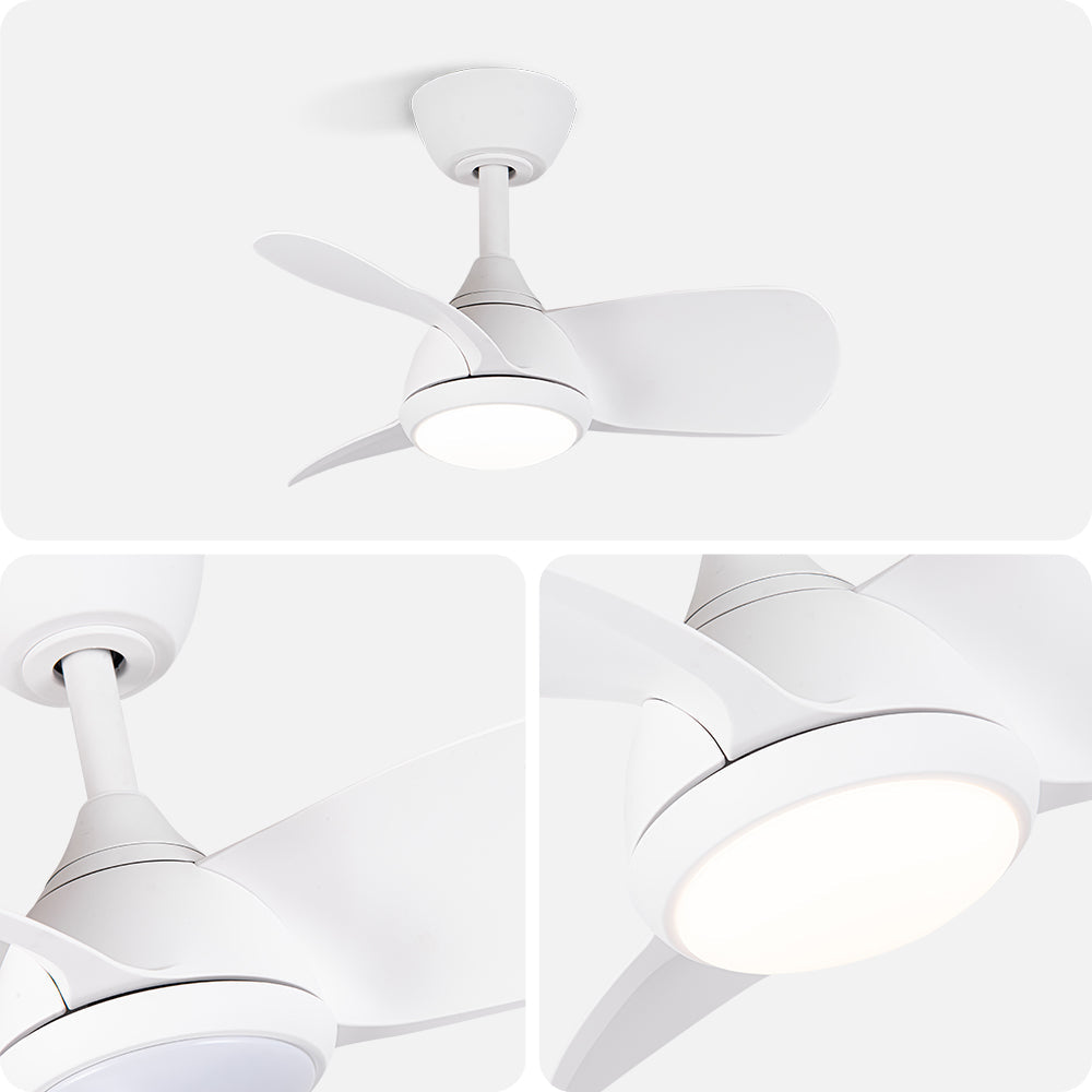 Veleo Deckenventilator 60 cm für Räume bis 8 m² – 3 Flügel aus ABS