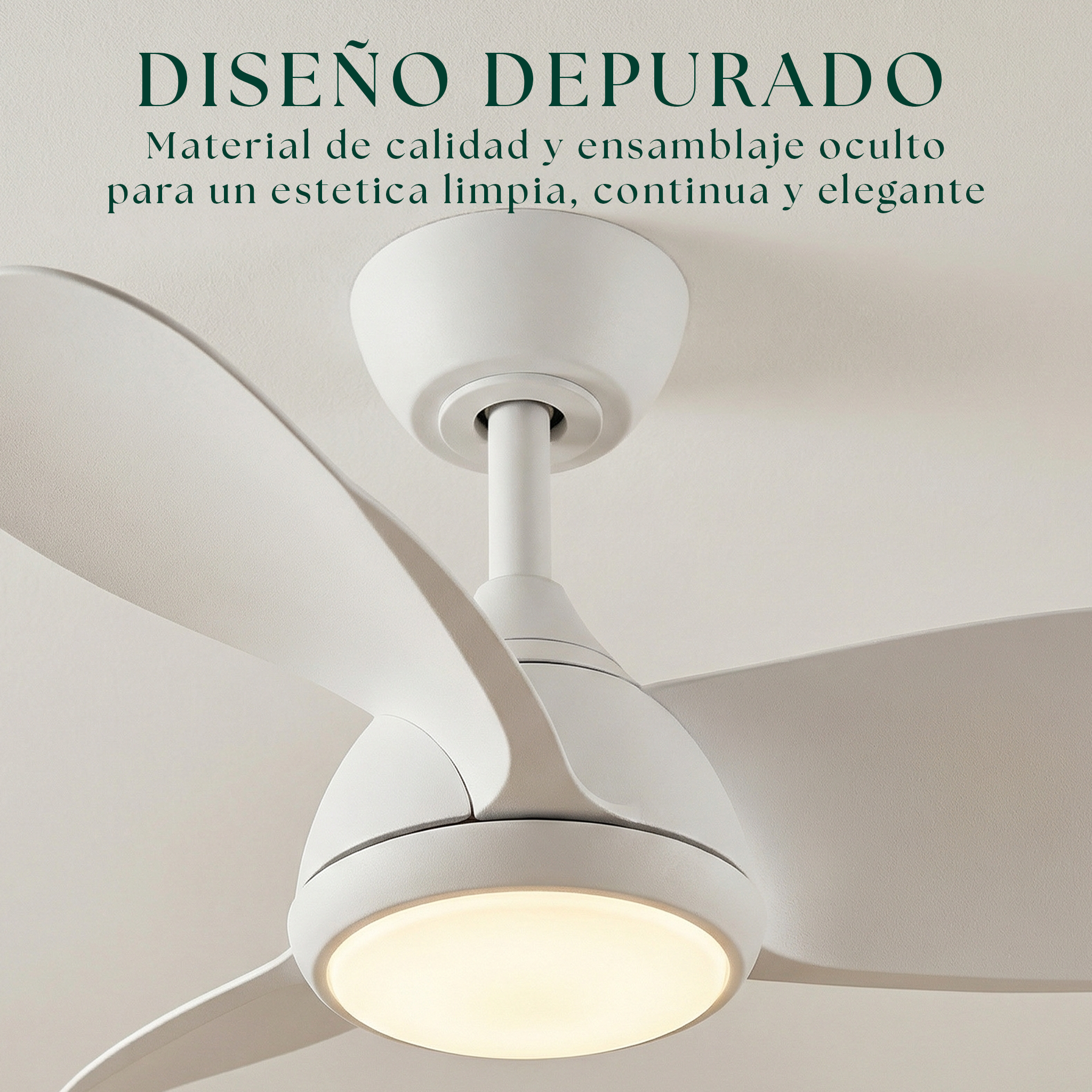 Veleo Deckenventilator 60 cm für Räume bis 8 m² – 3 Flügel aus ABS