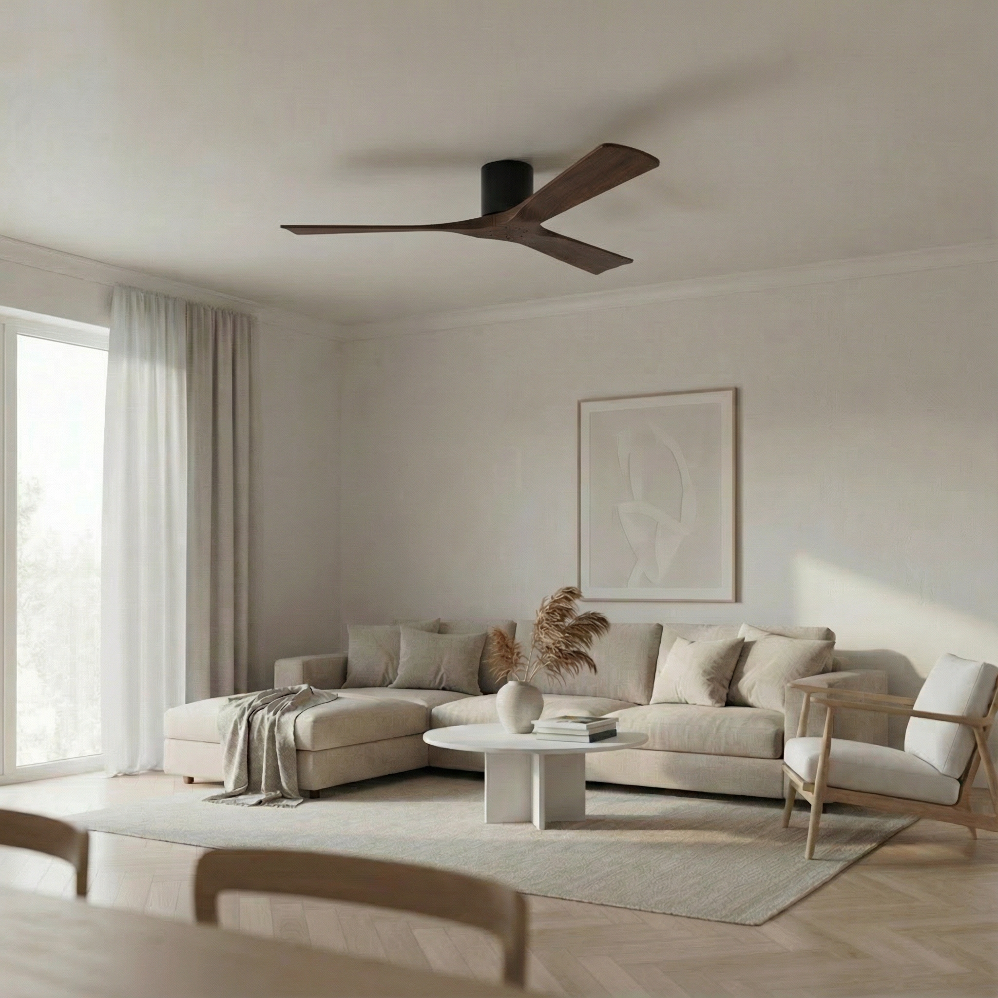 Etoile Deckenventilator aus Holz (132 cm / 112 cm)