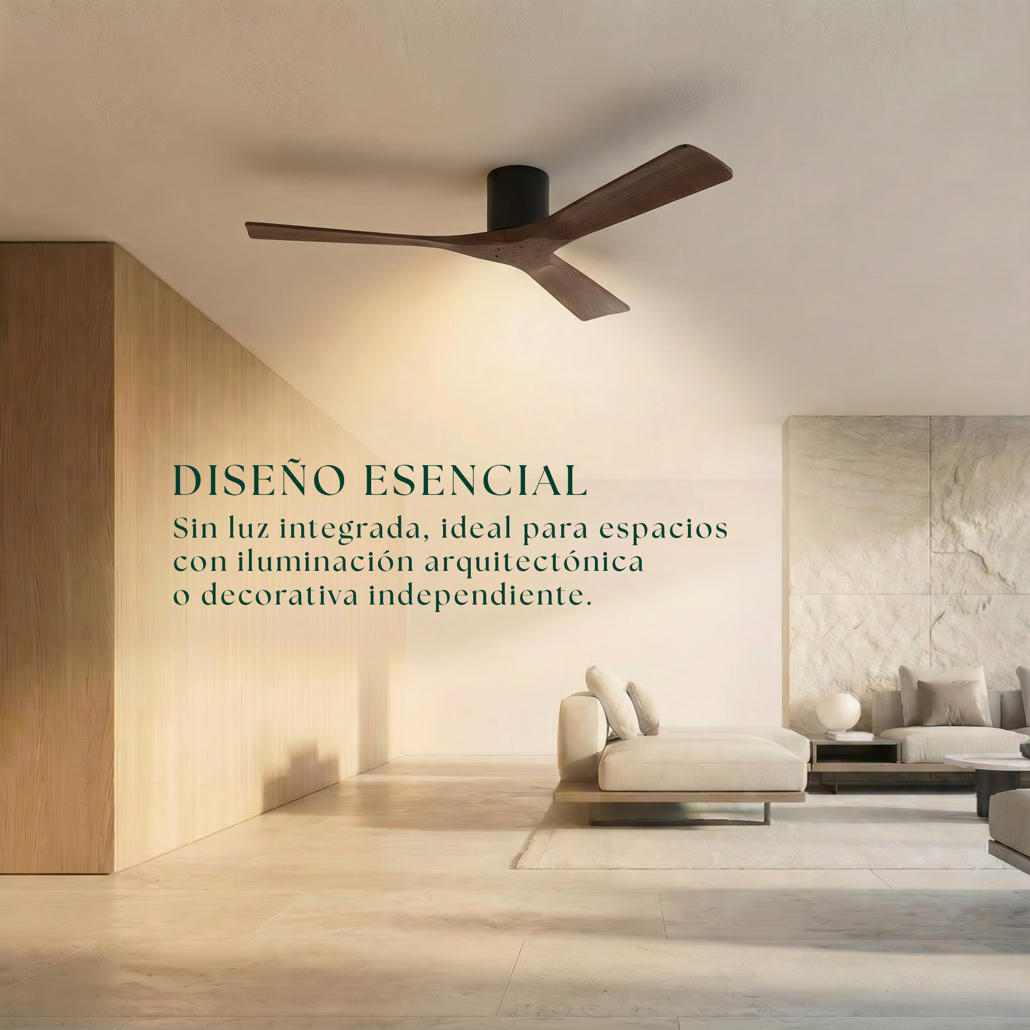 Etoile Deckenventilator aus Holz (132 cm / 112 cm)