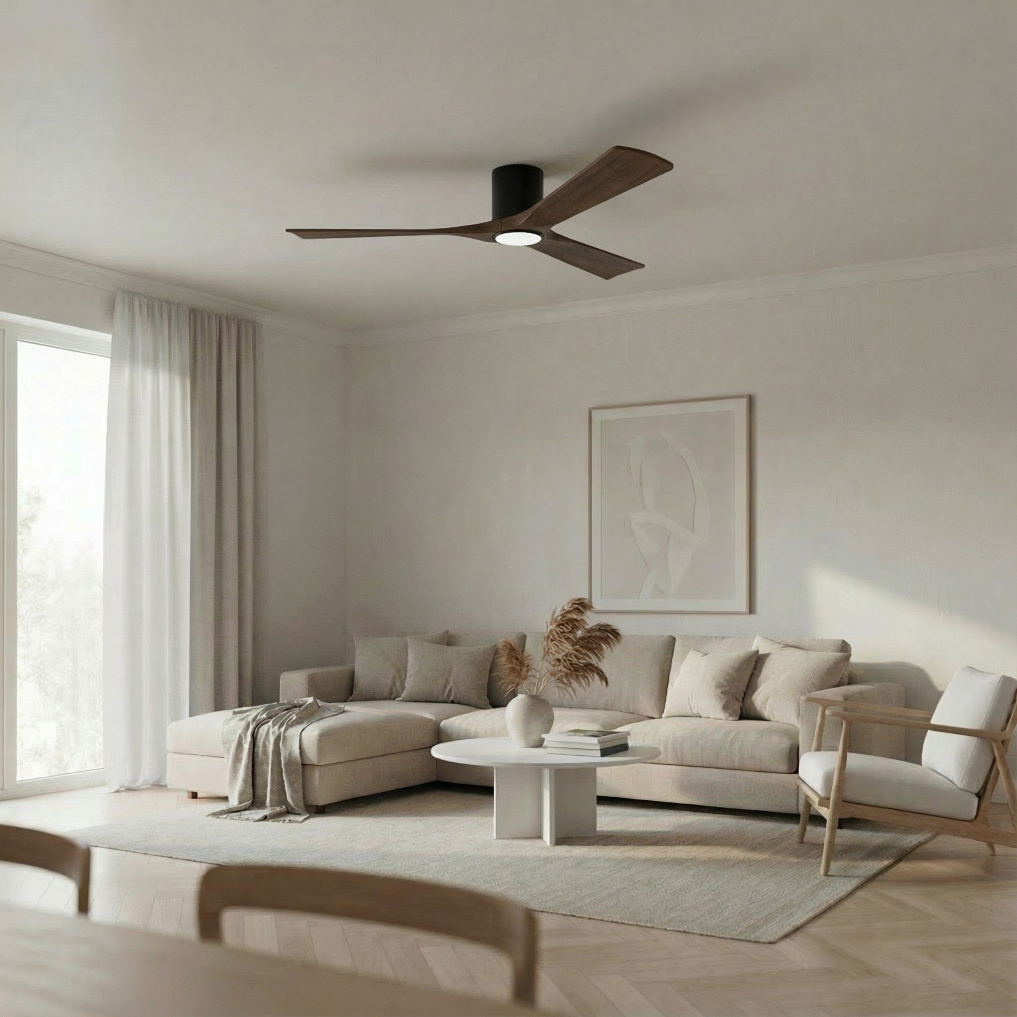 Etoile Deckenventilator aus Holz (132 cm / 112 cm)