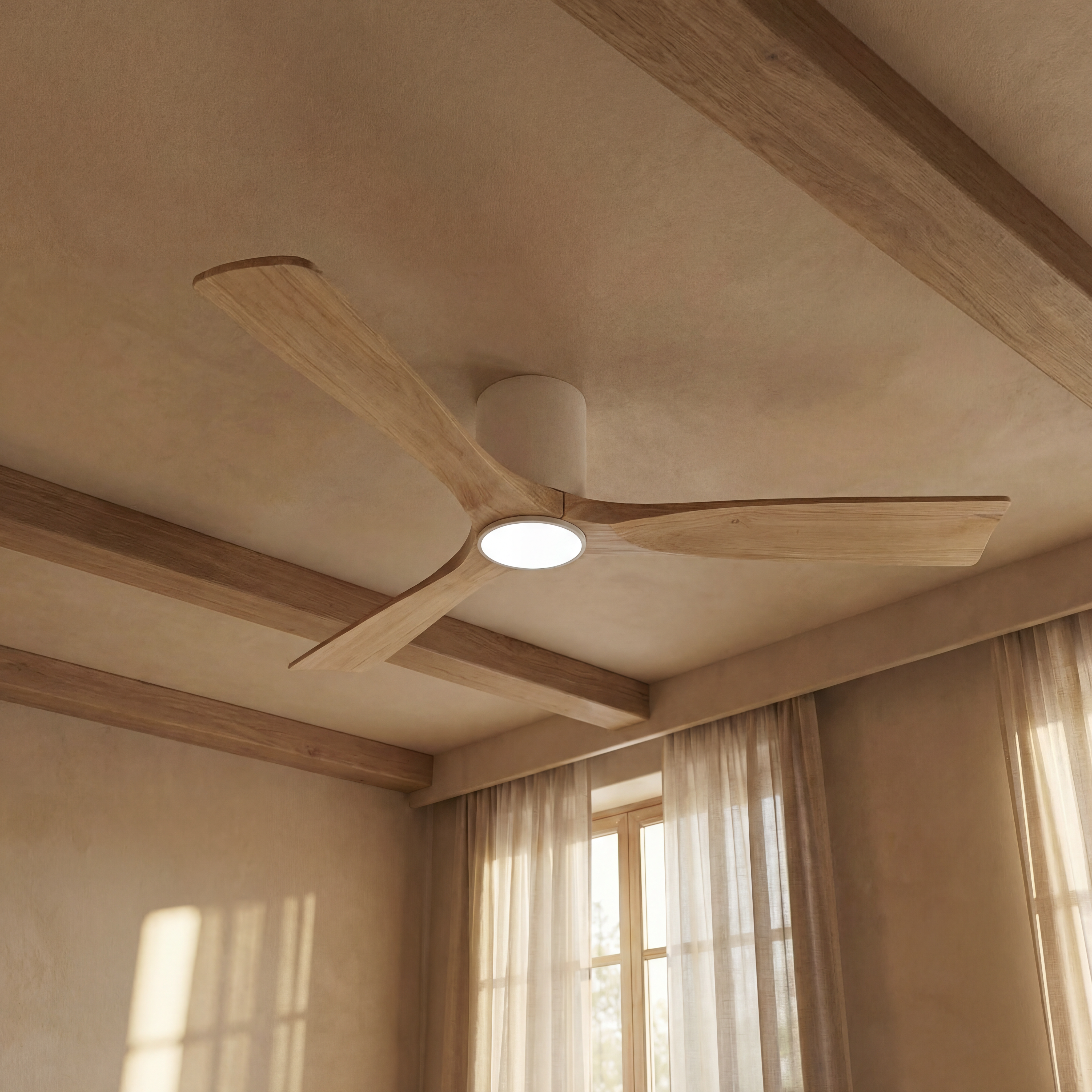 Etoile Deckenventilator aus Holz (132 cm / 112 cm)
