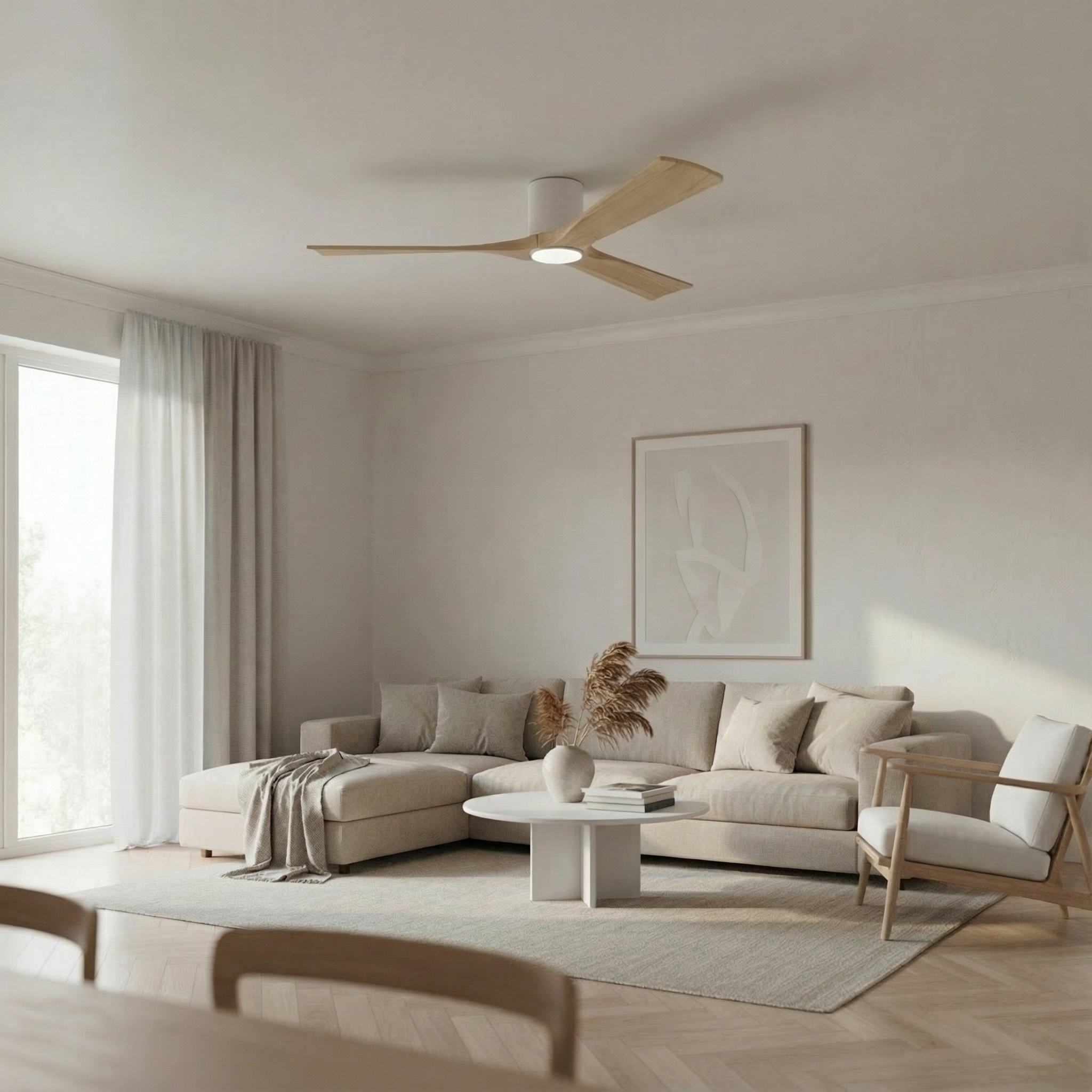 Etoile Deckenventilator aus Holz (132 cm / 112 cm)