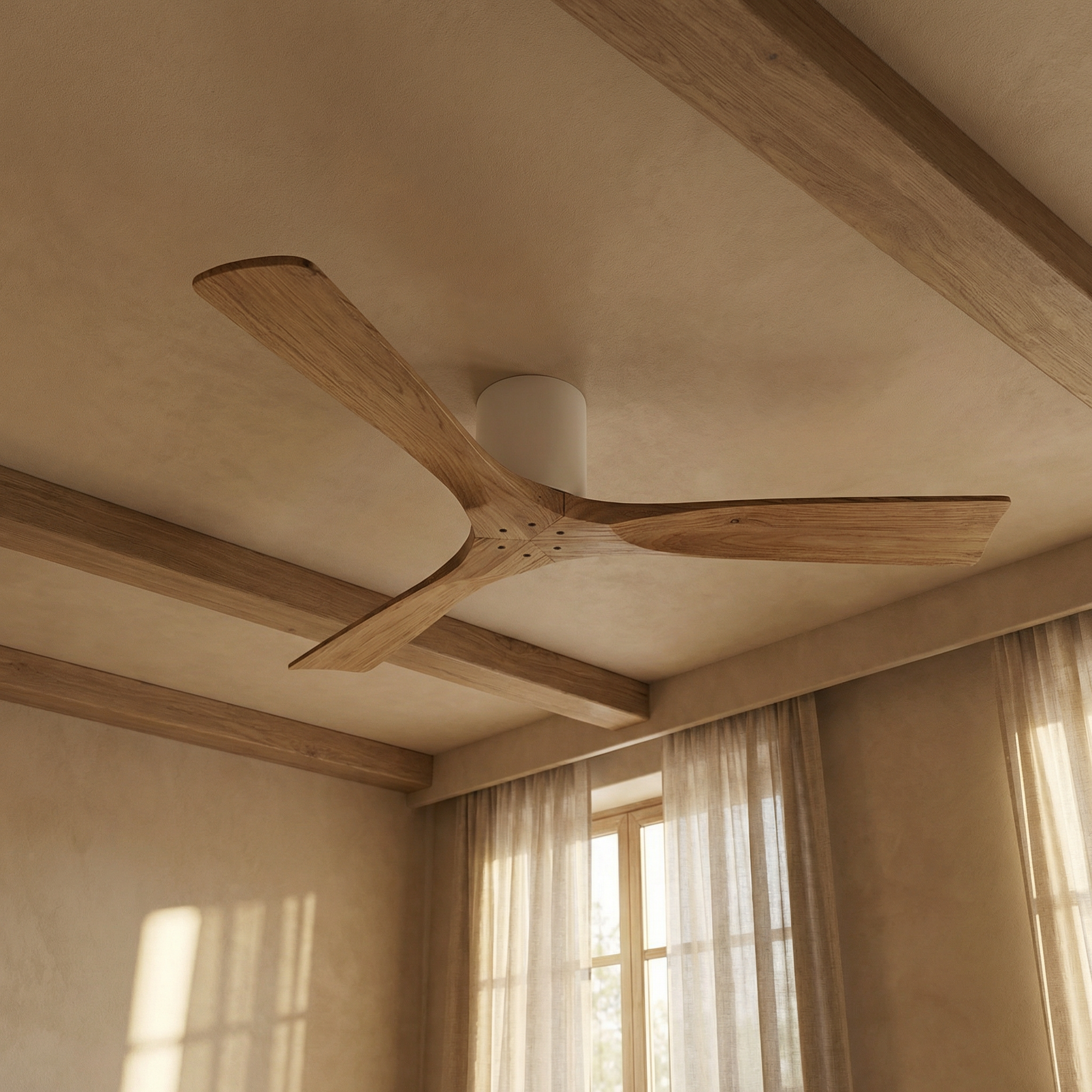 Etoile Deckenventilator aus Holz (132 cm / 112 cm)