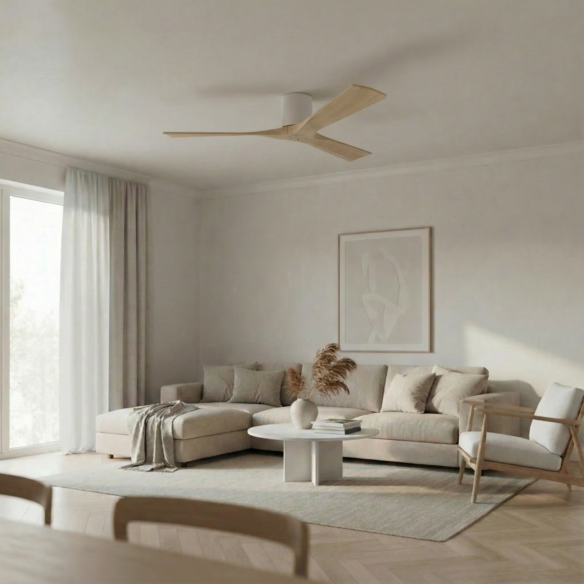 Etoile Deckenventilator aus Holz (132 cm / 112 cm)