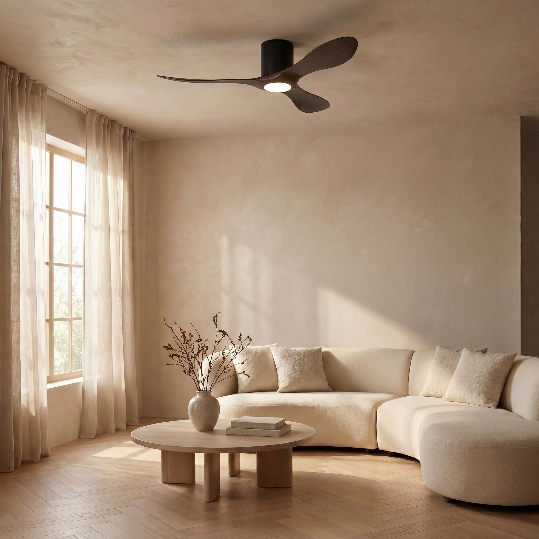 Binibeca Deckenventilator, Ø 112 cm, für 7–20 m², 3 langlebige ABS-Flügel