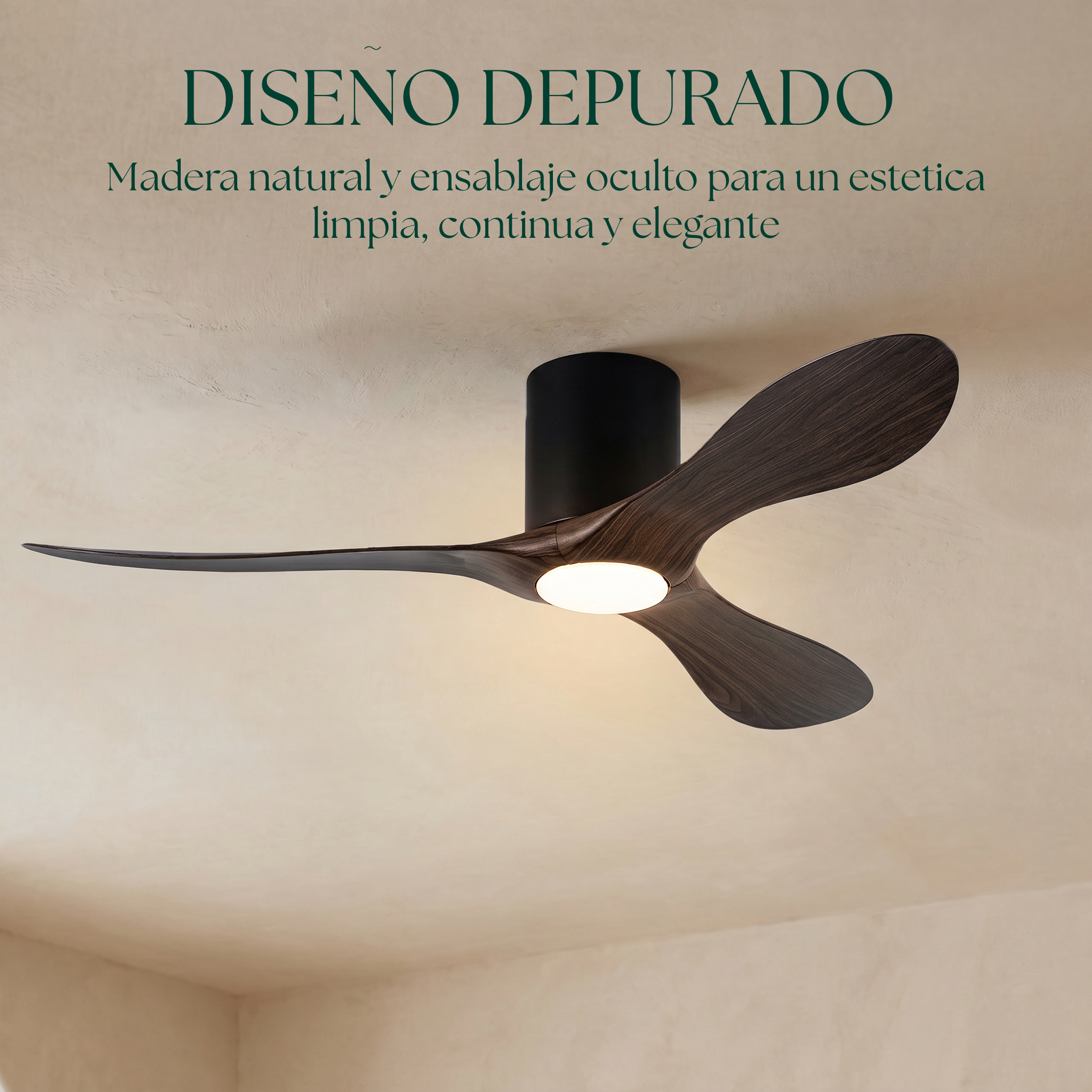 Binibeca Deckenventilator, Ø 112 cm, für 7–20 m², 3 langlebige ABS-Flügel
