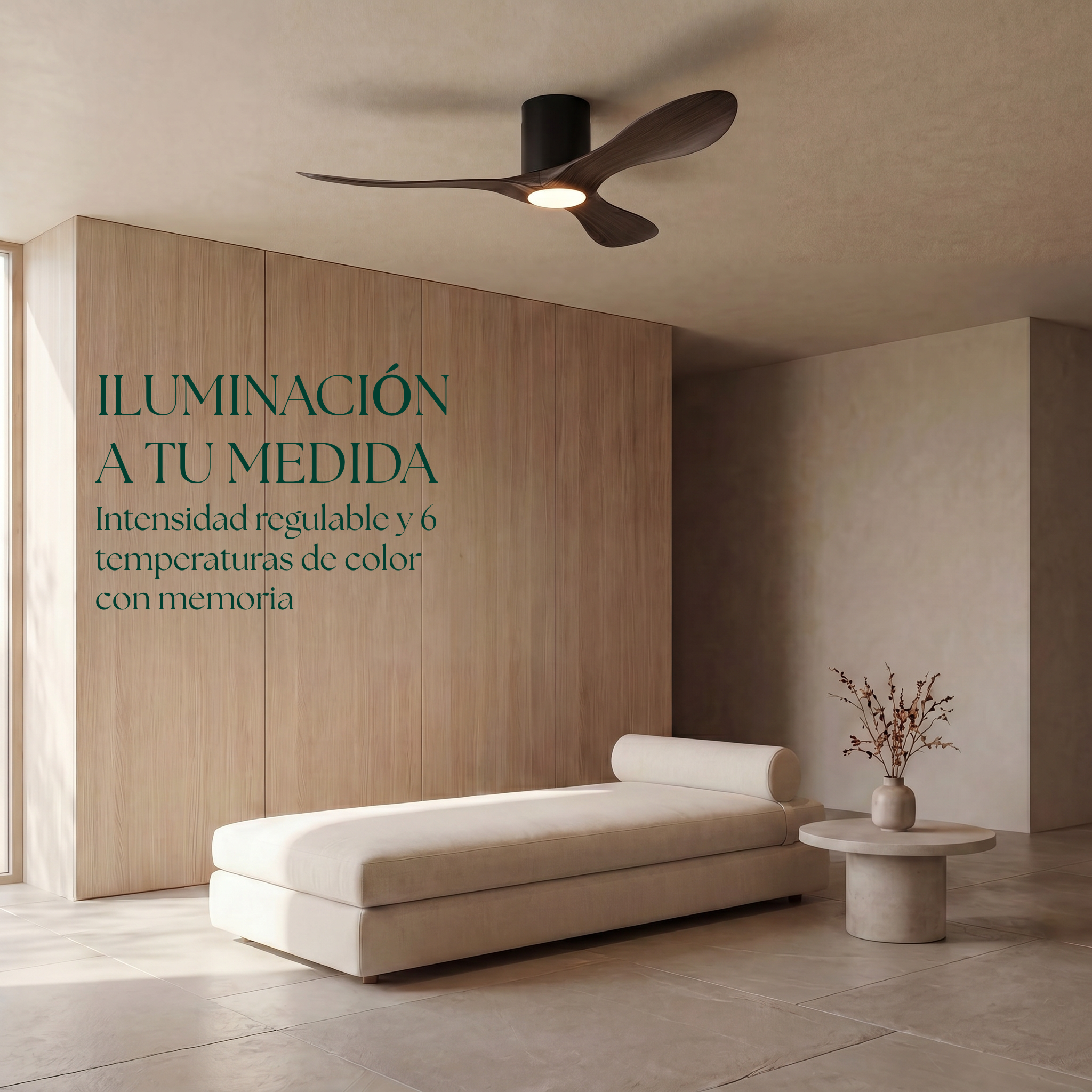 Binibeca Deckenventilator, Ø 112 cm, für 7–20 m², 3 langlebige ABS-Flügel