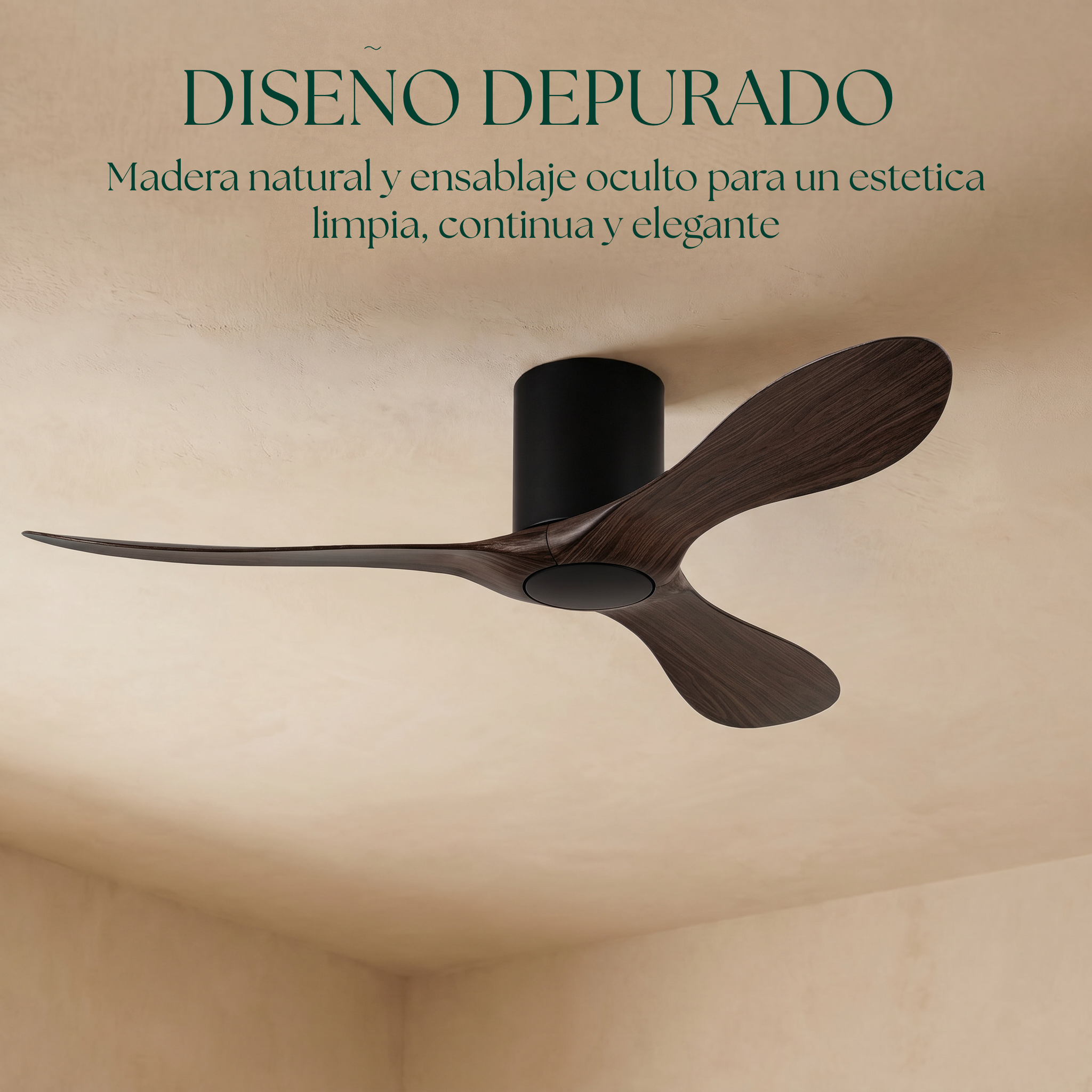 Binibeca Deckenventilator, Ø 112 cm, für 7–20 m², 3 langlebige ABS-Flügel