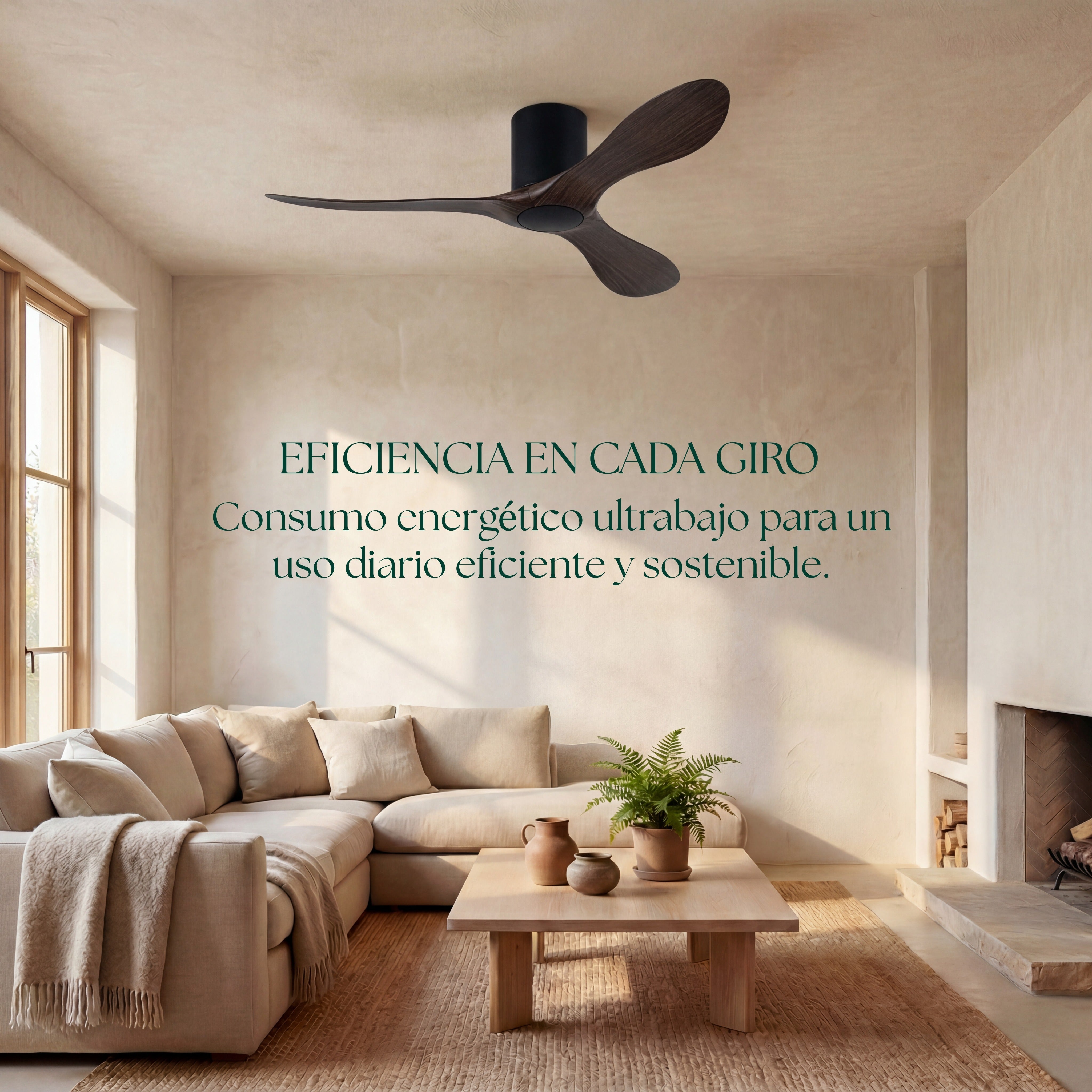 Binibeca Deckenventilator, Ø 112 cm, für 7–20 m², 3 langlebige ABS-Flügel