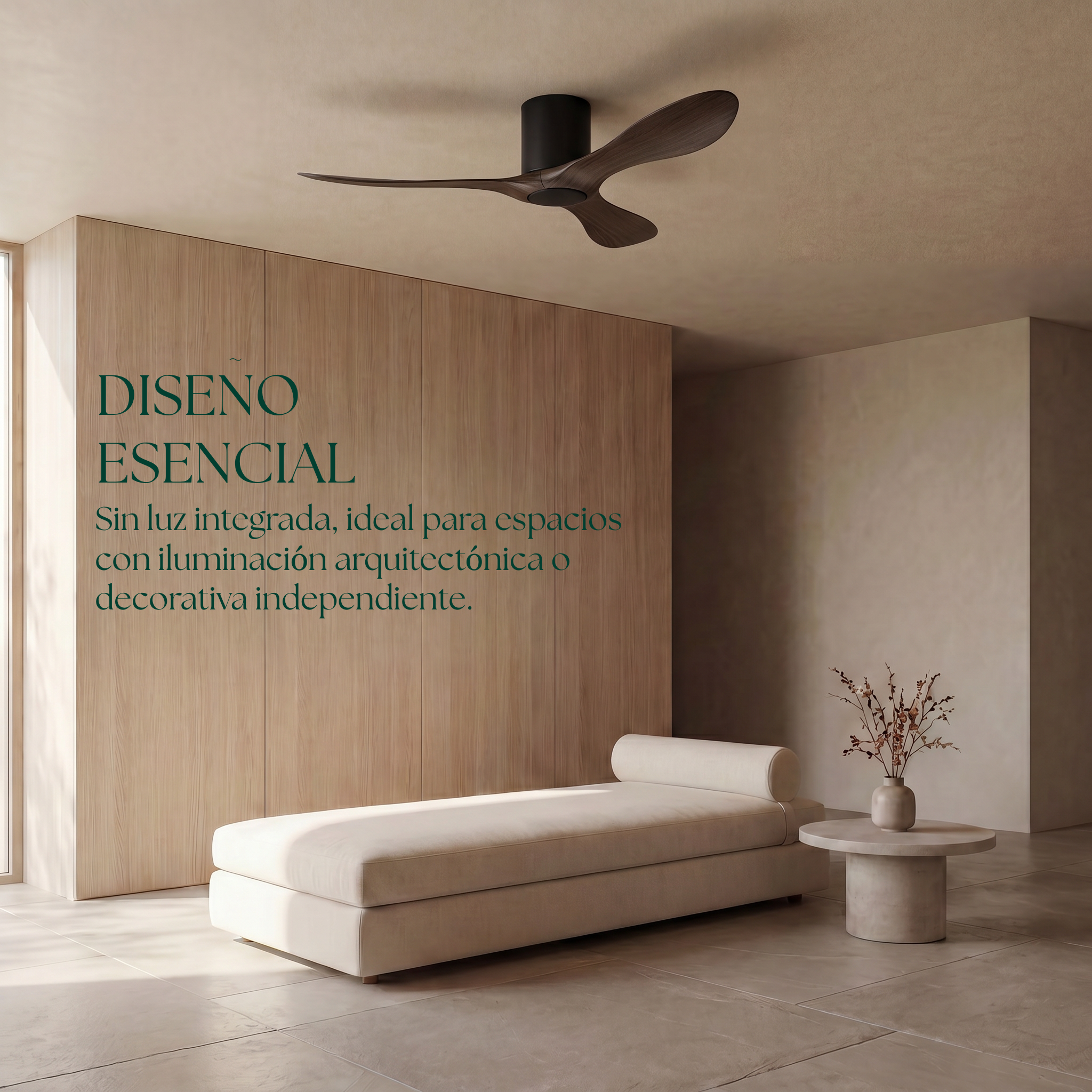 Binibeca Deckenventilator, Ø 112 cm, für 7–20 m², 3 langlebige ABS-Flügel