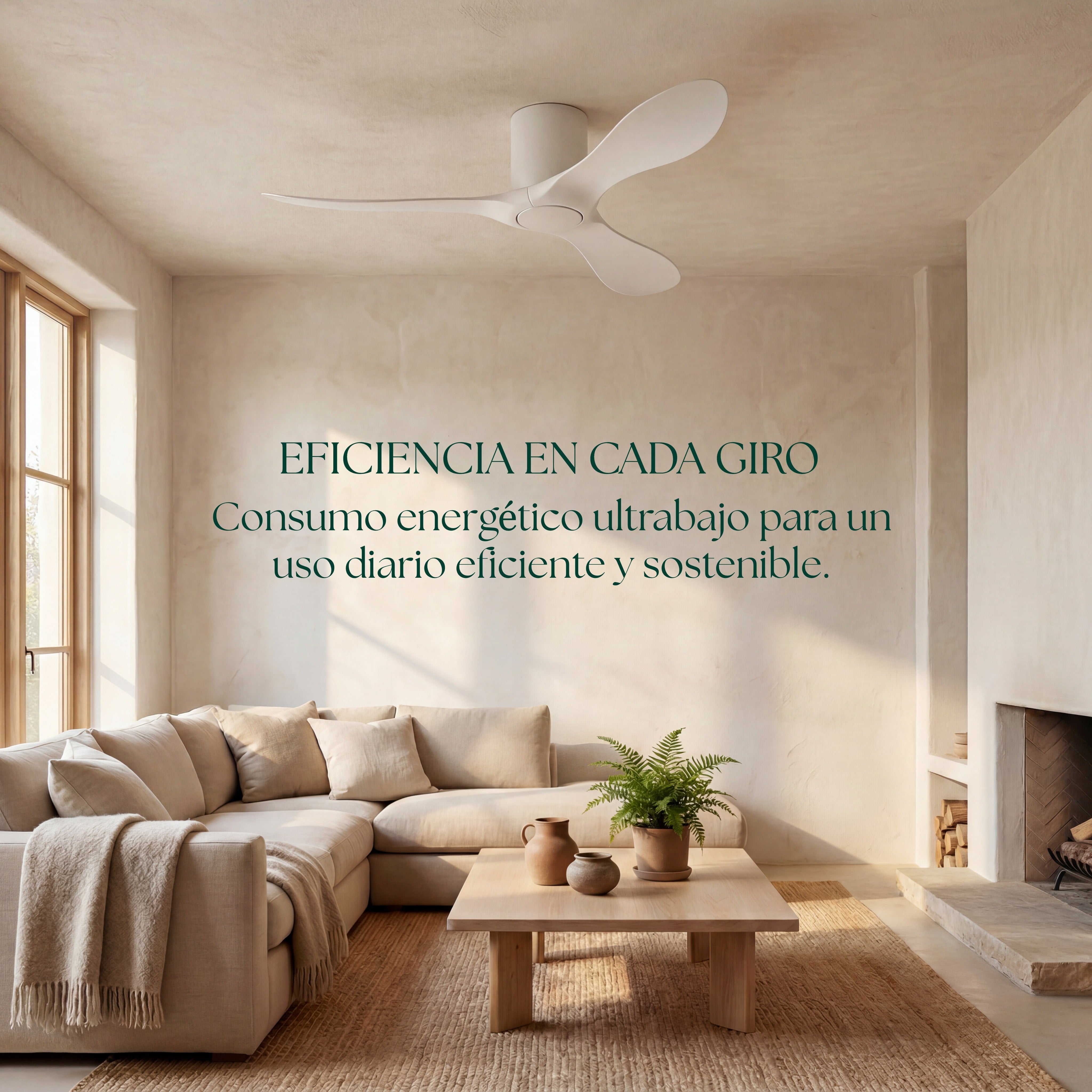 Binibeca Deckenventilator, Ø 112 cm, für 7–20 m², 3 langlebige ABS-Flügel