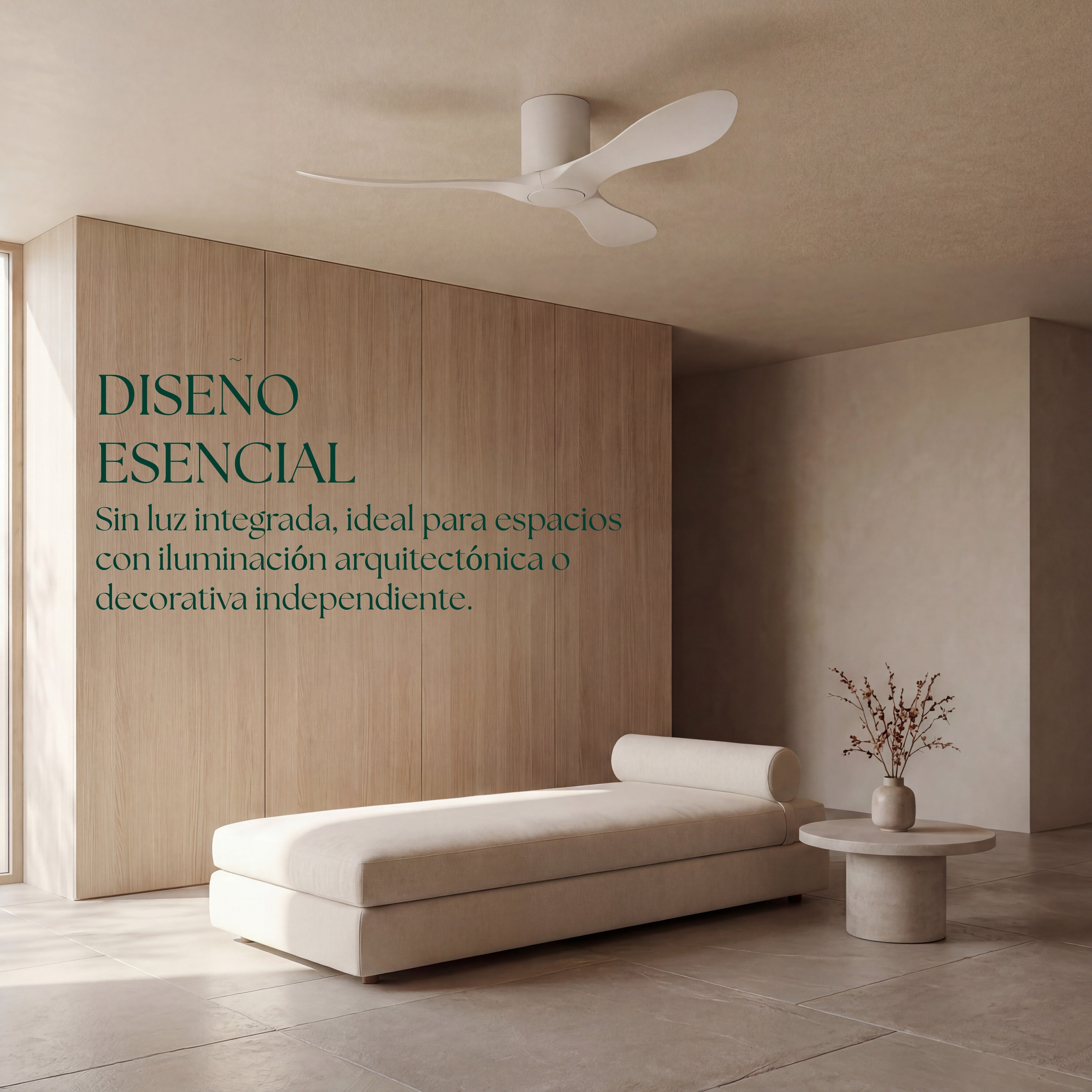 Binibeca Deckenventilator, Ø 112 cm, für 7–20 m², 3 langlebige ABS-Flügel