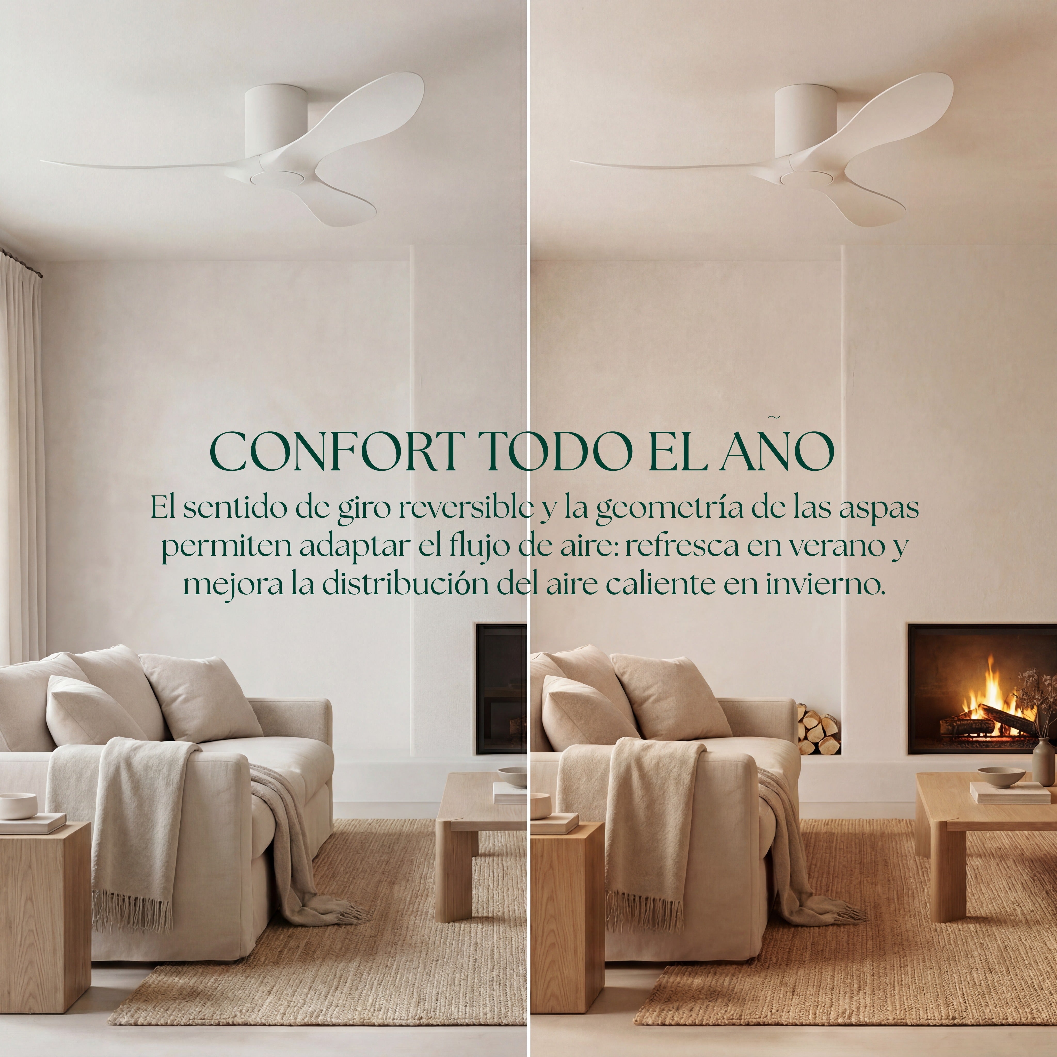 Binibeca Deckenventilator, Ø 112 cm, für 7–20 m², 3 langlebige ABS-Flügel