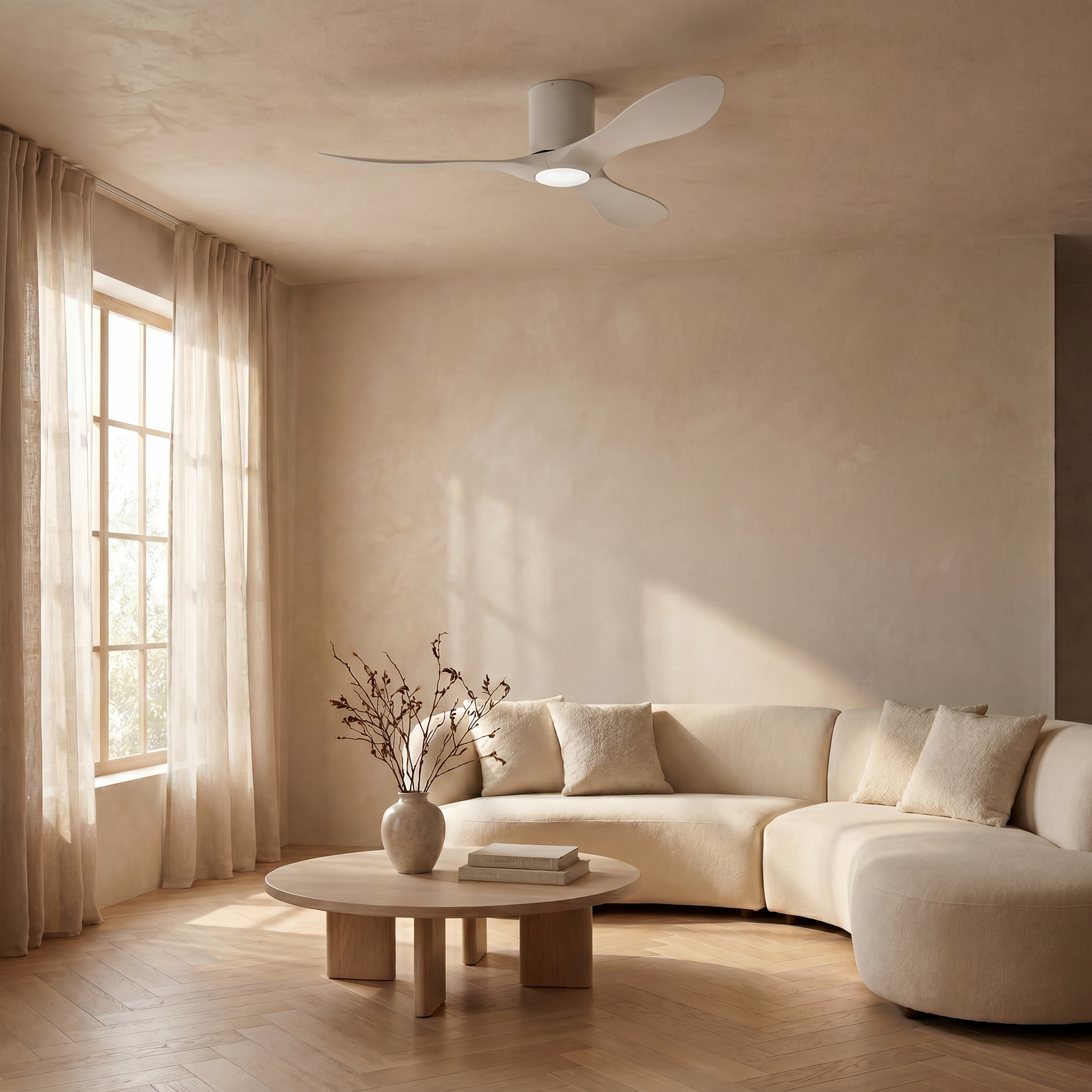 Binibeca Deckenventilator, Ø 112 cm, für 7–20 m², 3 langlebige ABS-Flügel