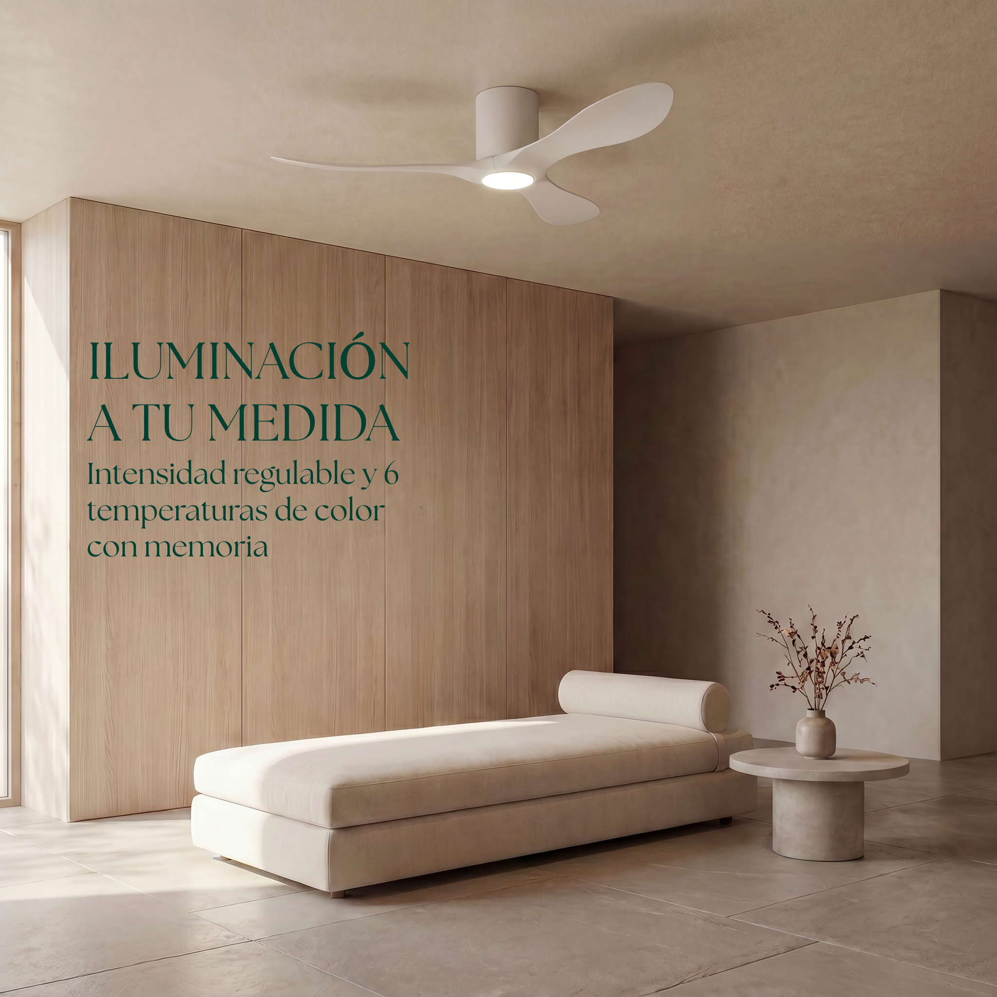 Binibeca Deckenventilator, Ø 112 cm, für 7–20 m², 3 langlebige ABS-Flügel