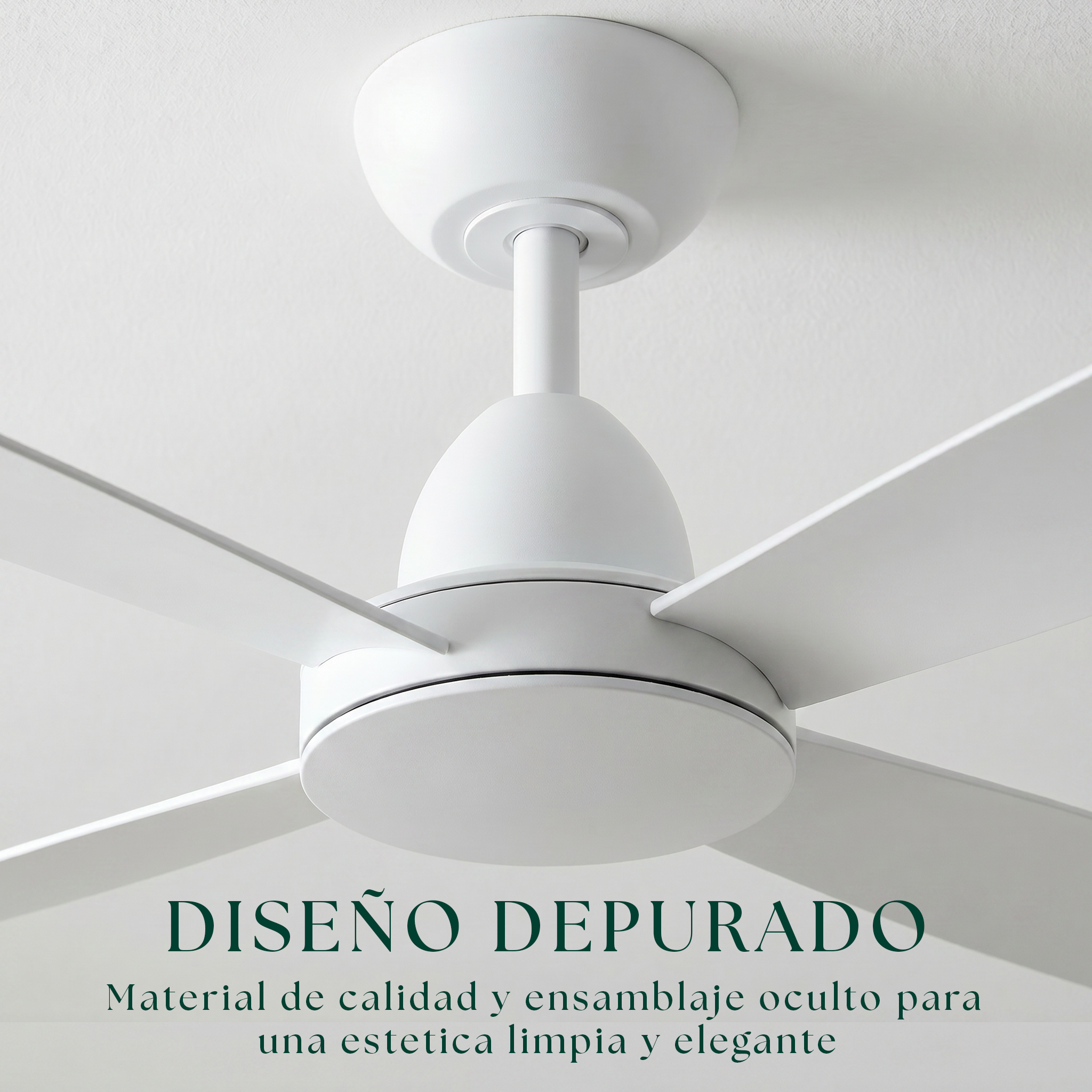 Saona Deckenventilator, 122 cm (für Räume von 7 bis 20 m²) – 4 Flügel aus ABS