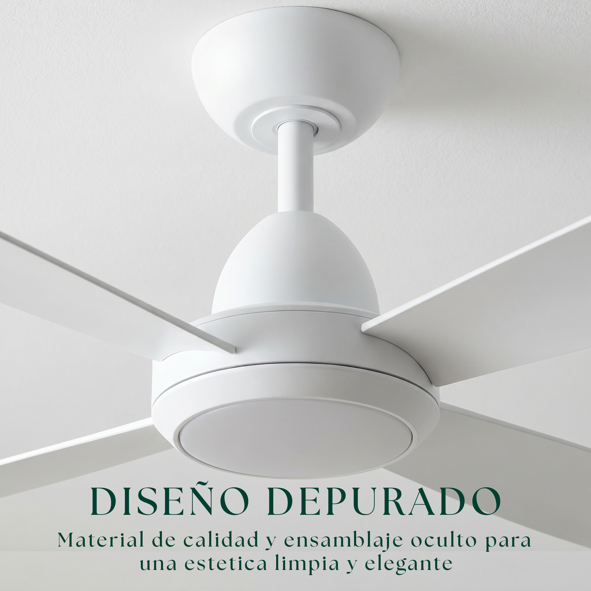 Saona Deckenventilator, 122 cm (für Räume von 7 bis 20 m²) – 4 Flügel aus ABS