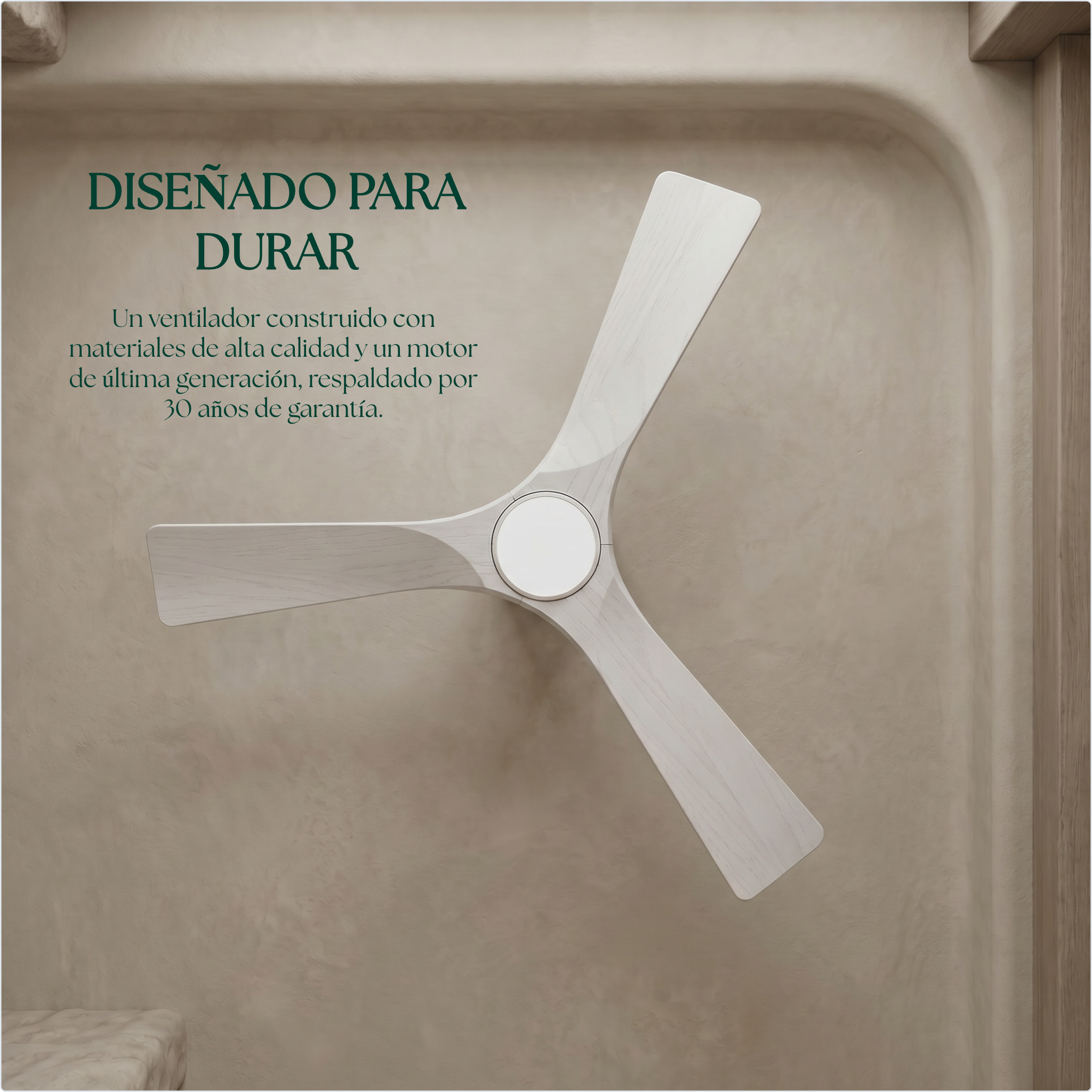 Etoile Deckenventilator aus Holz (132 cm / 112 cm)