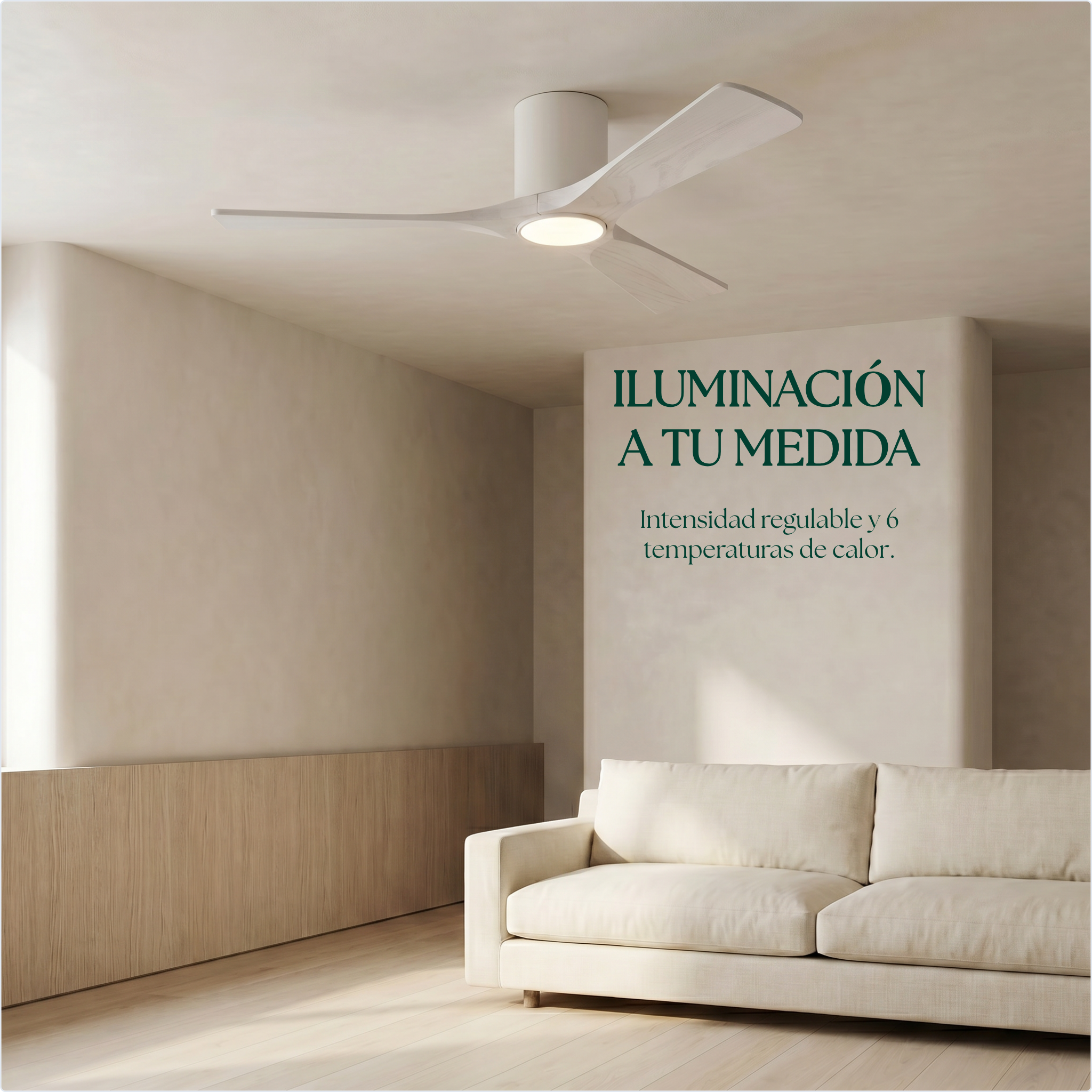 Etoile Deckenventilator aus Holz (132 cm / 112 cm)