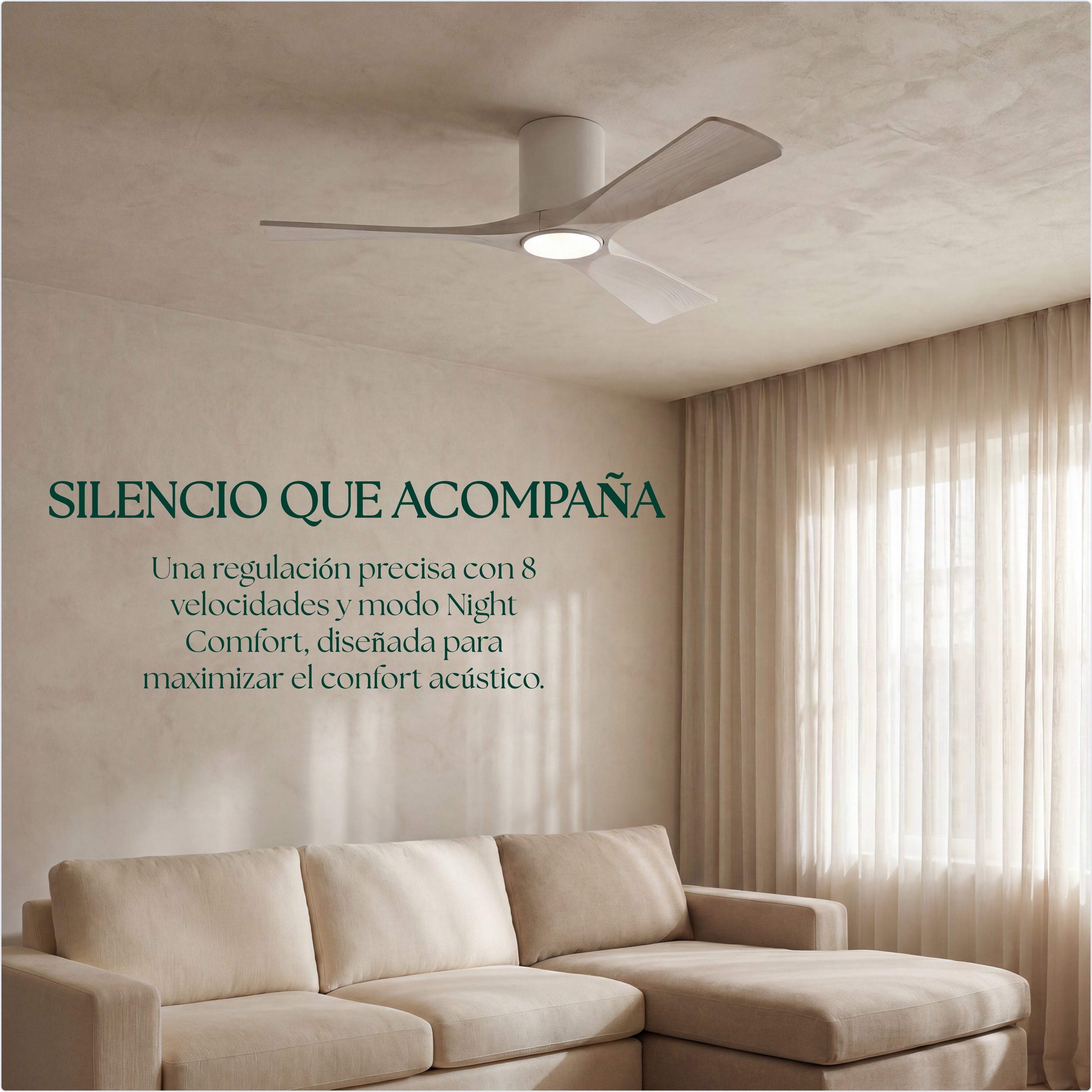 Etoile Deckenventilator aus Holz (132 cm / 112 cm)