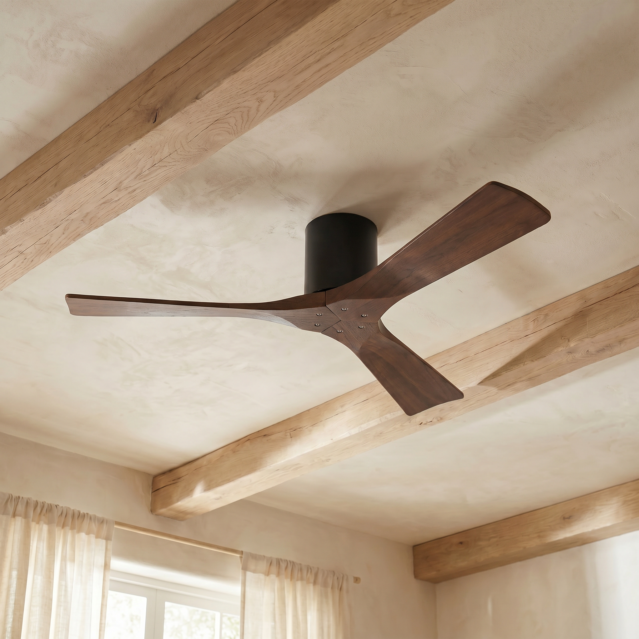 Etoile Deckenventilator aus Holz (132 cm / 112 cm)