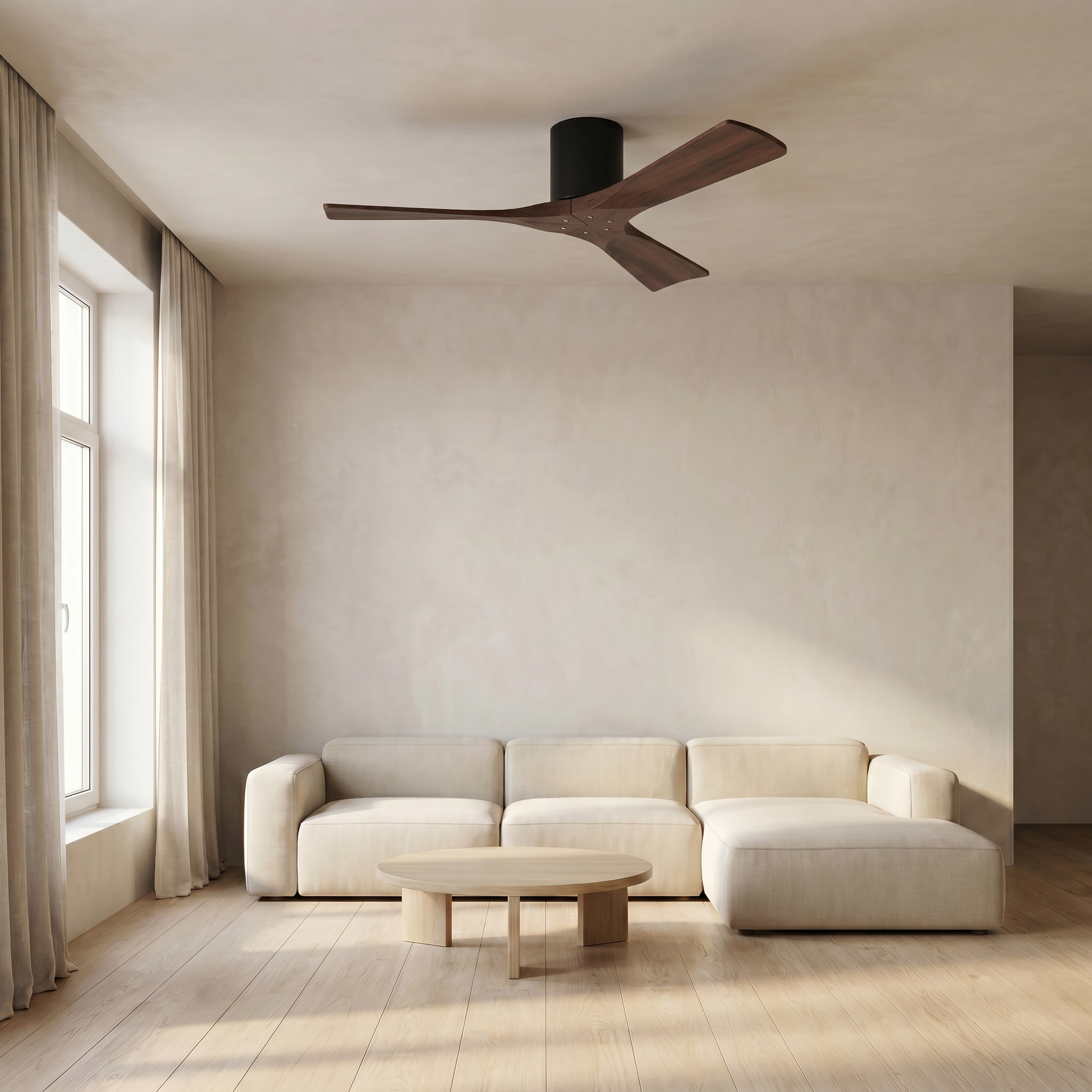 Etoile Deckenventilator aus Holz (132 cm / 112 cm)