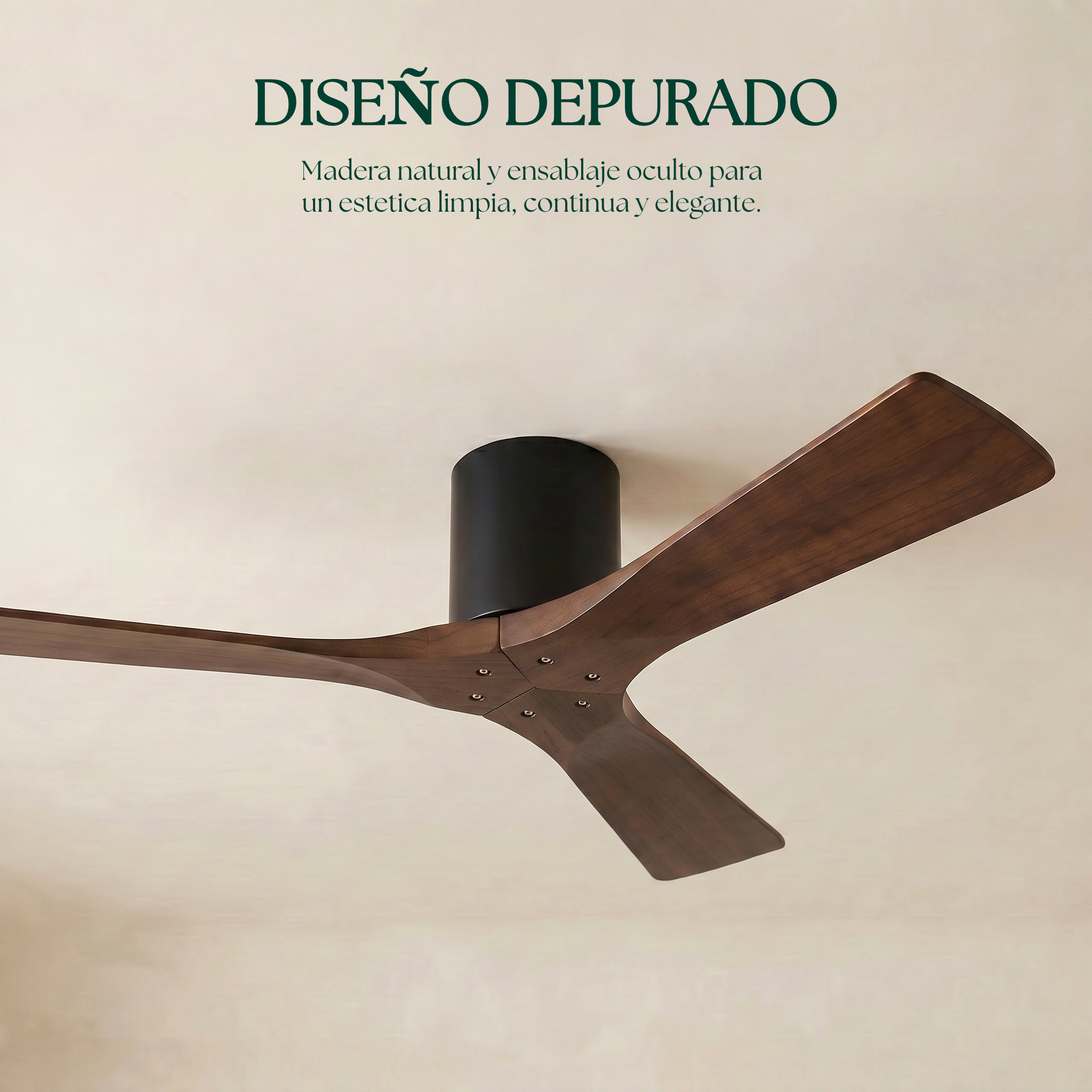 Etoile Deckenventilator aus Holz (132 cm / 112 cm)
