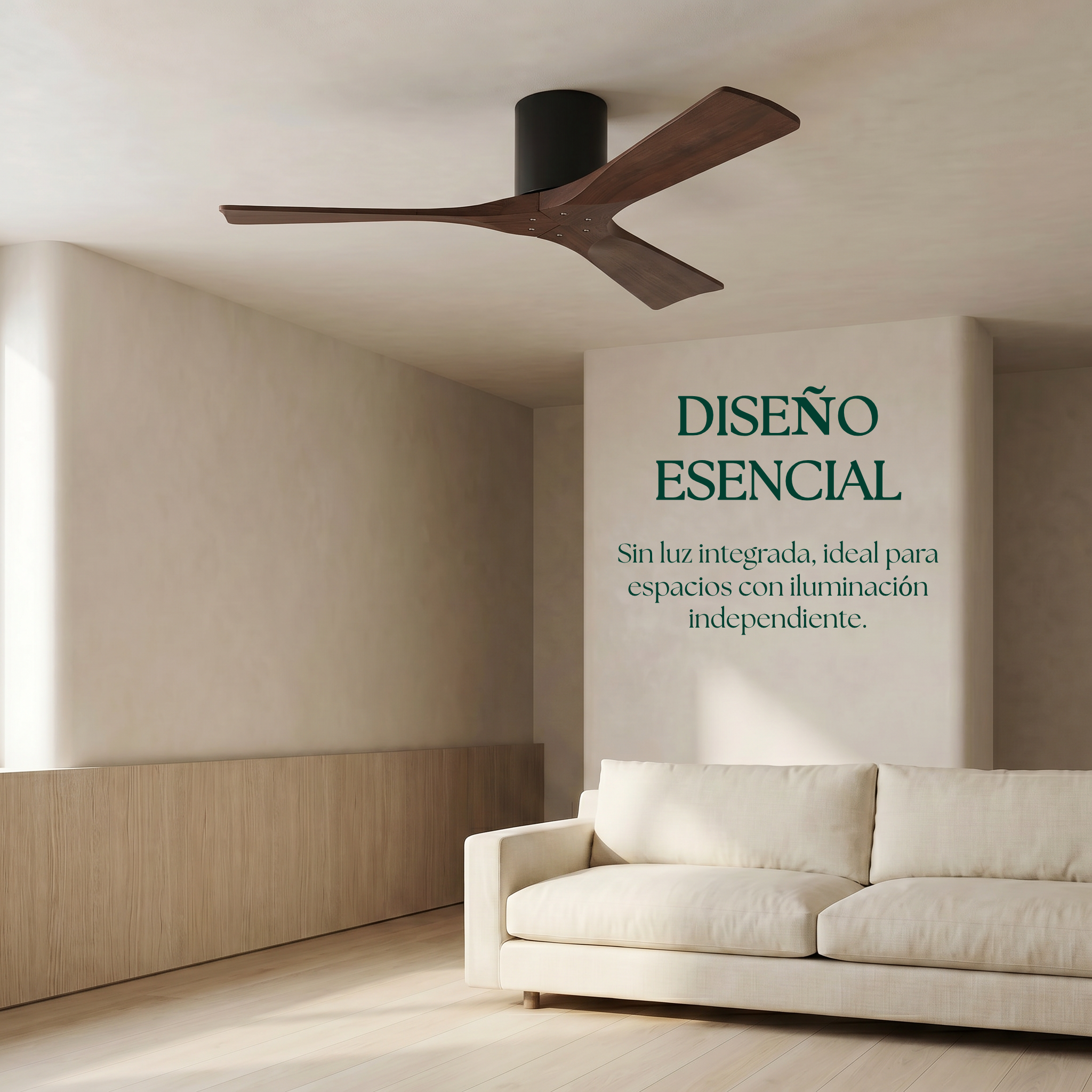 Etoile Deckenventilator aus Holz (132 cm / 112 cm)