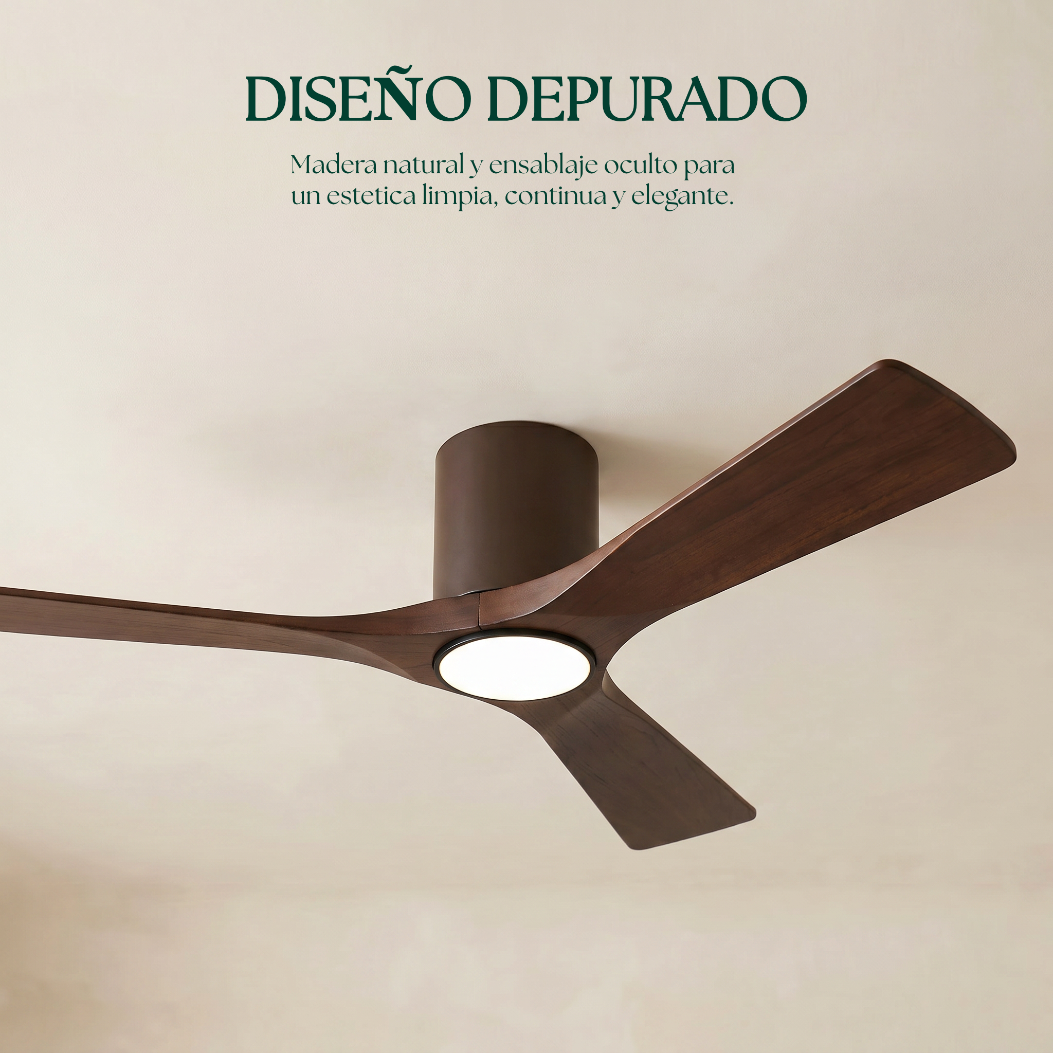 Etoile Deckenventilator aus Holz (132 cm / 112 cm)