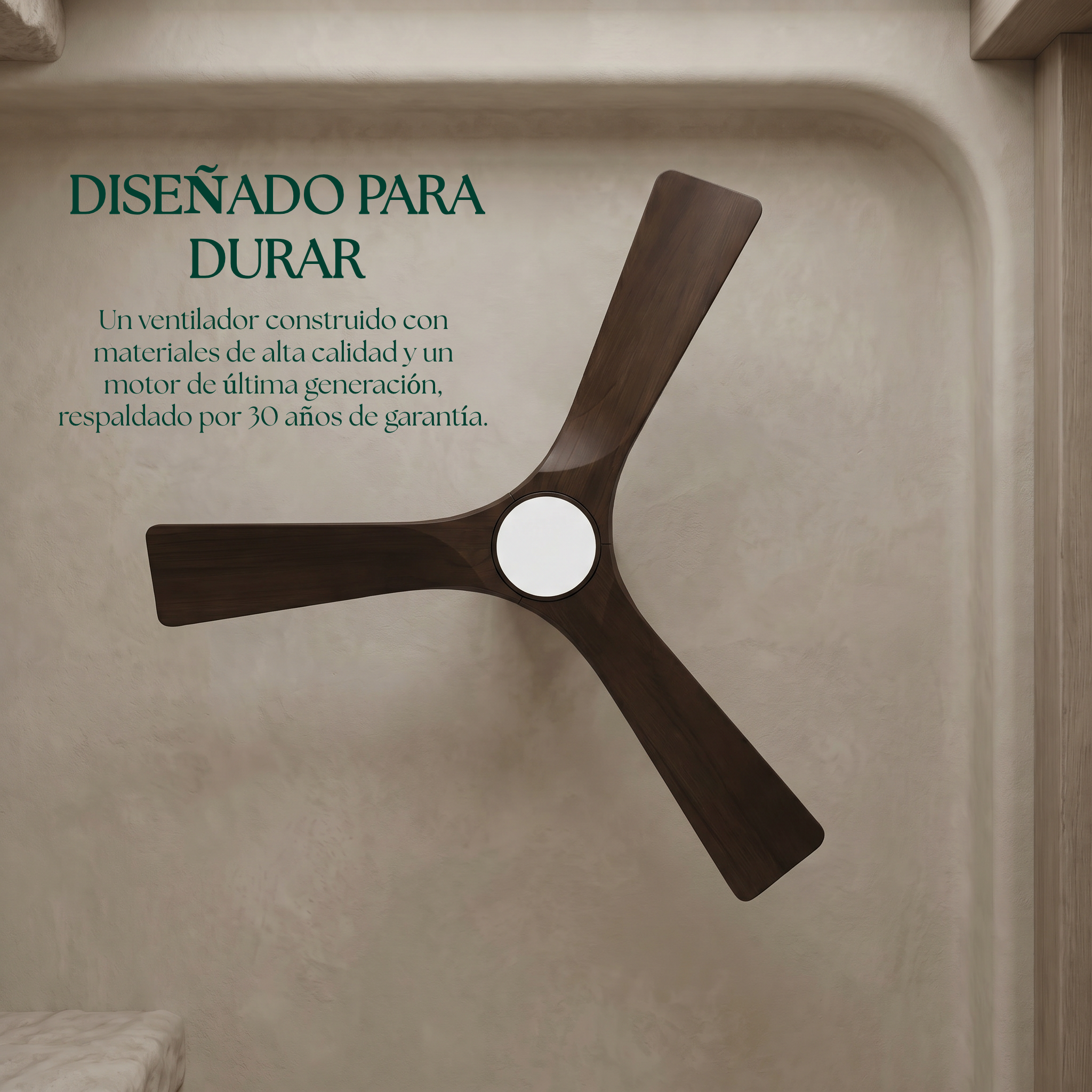 Etoile Deckenventilator aus Holz (132 cm / 112 cm)