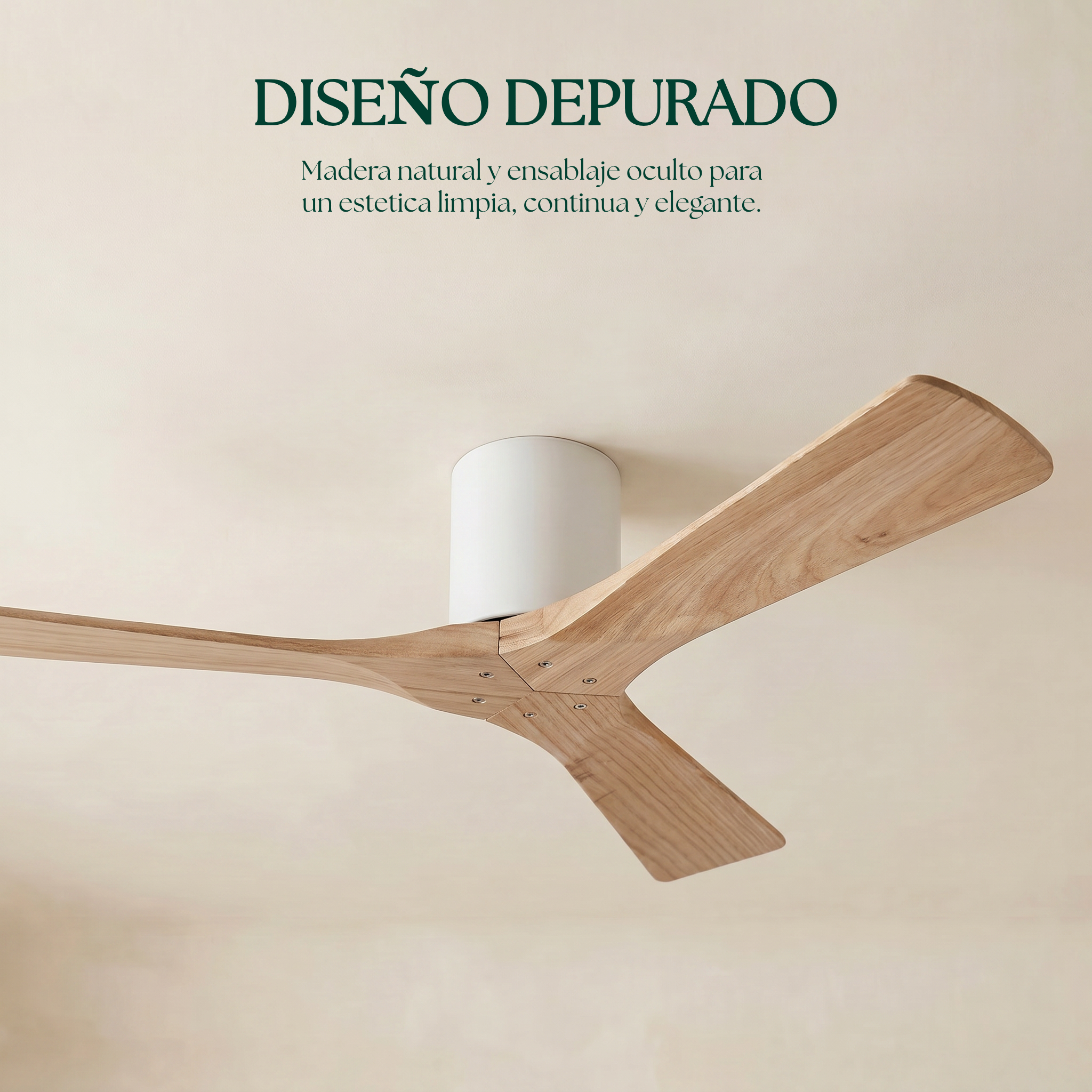 Etoile Deckenventilator aus Holz (132 cm / 112 cm)