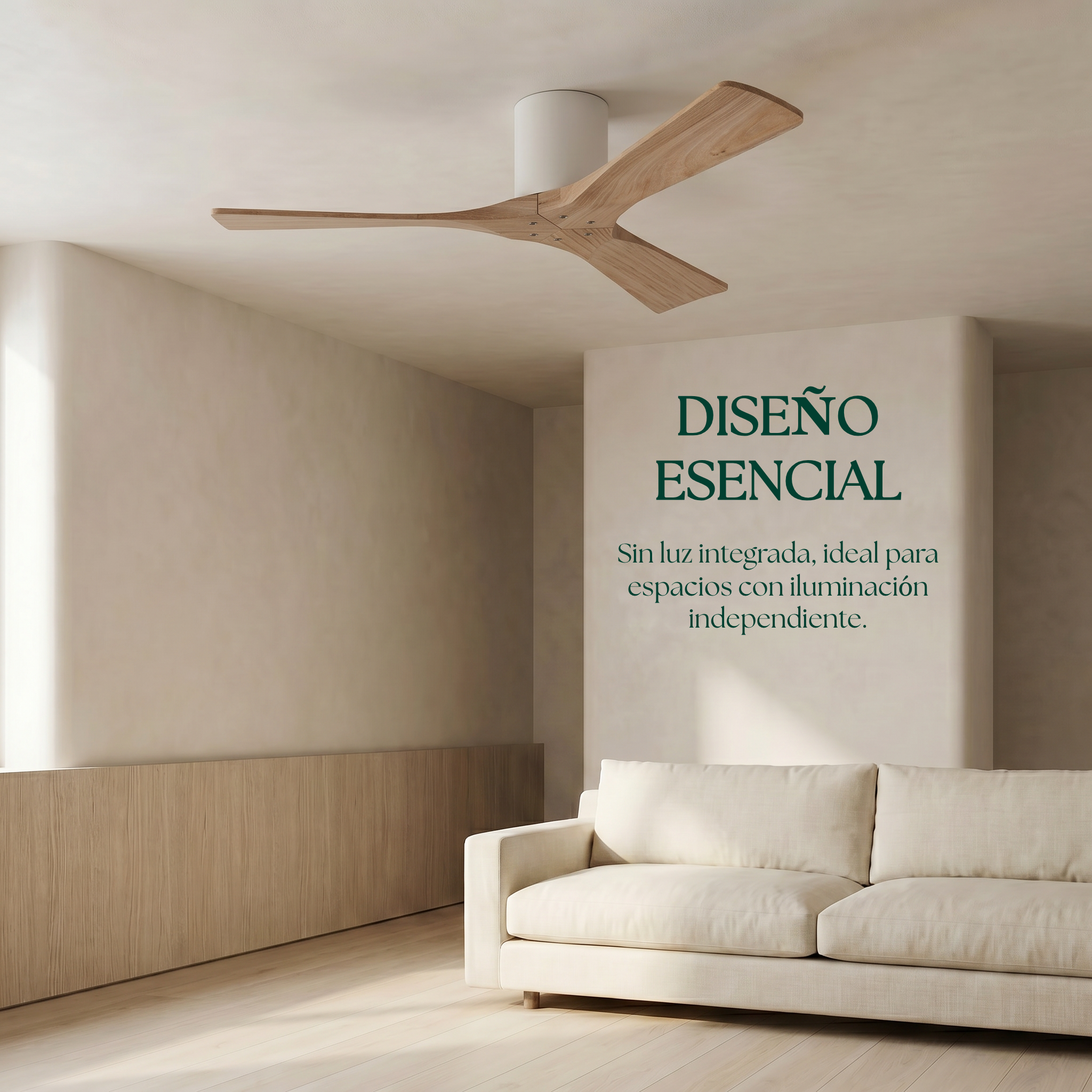 Etoile Deckenventilator aus Holz (132 cm / 112 cm)