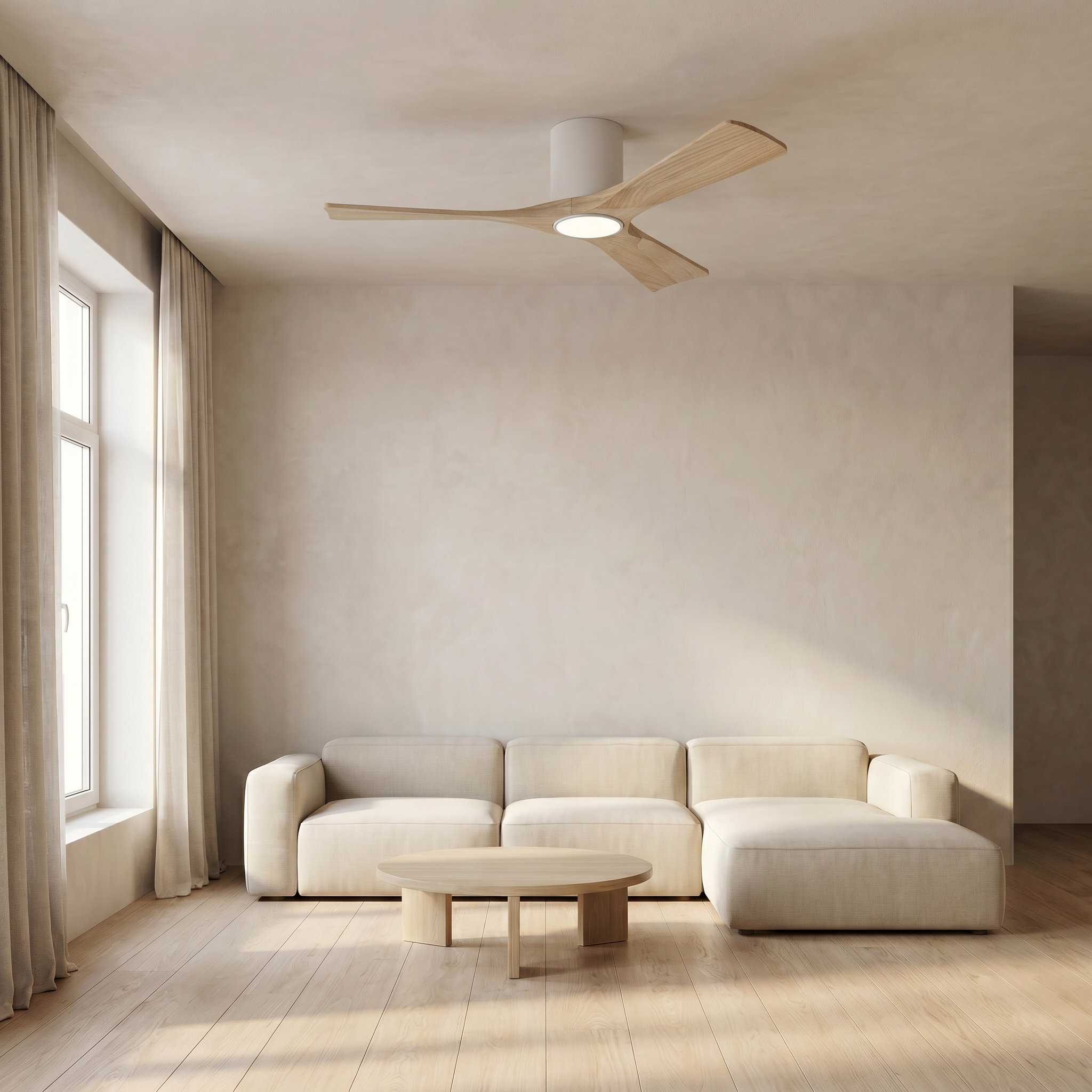 Etoile Deckenventilator aus Holz (132 cm / 112 cm)