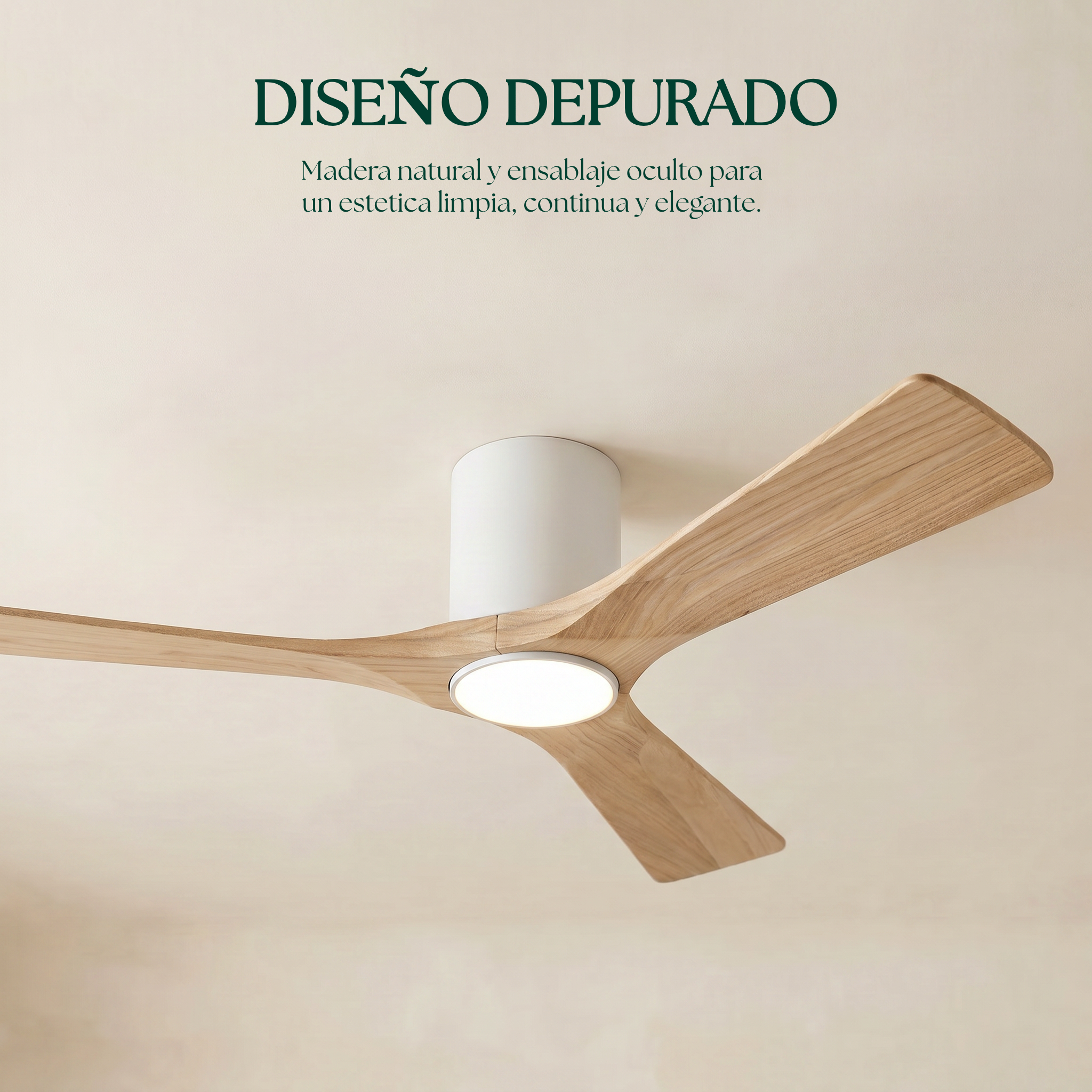 Etoile Deckenventilator aus Holz (132 cm / 112 cm)