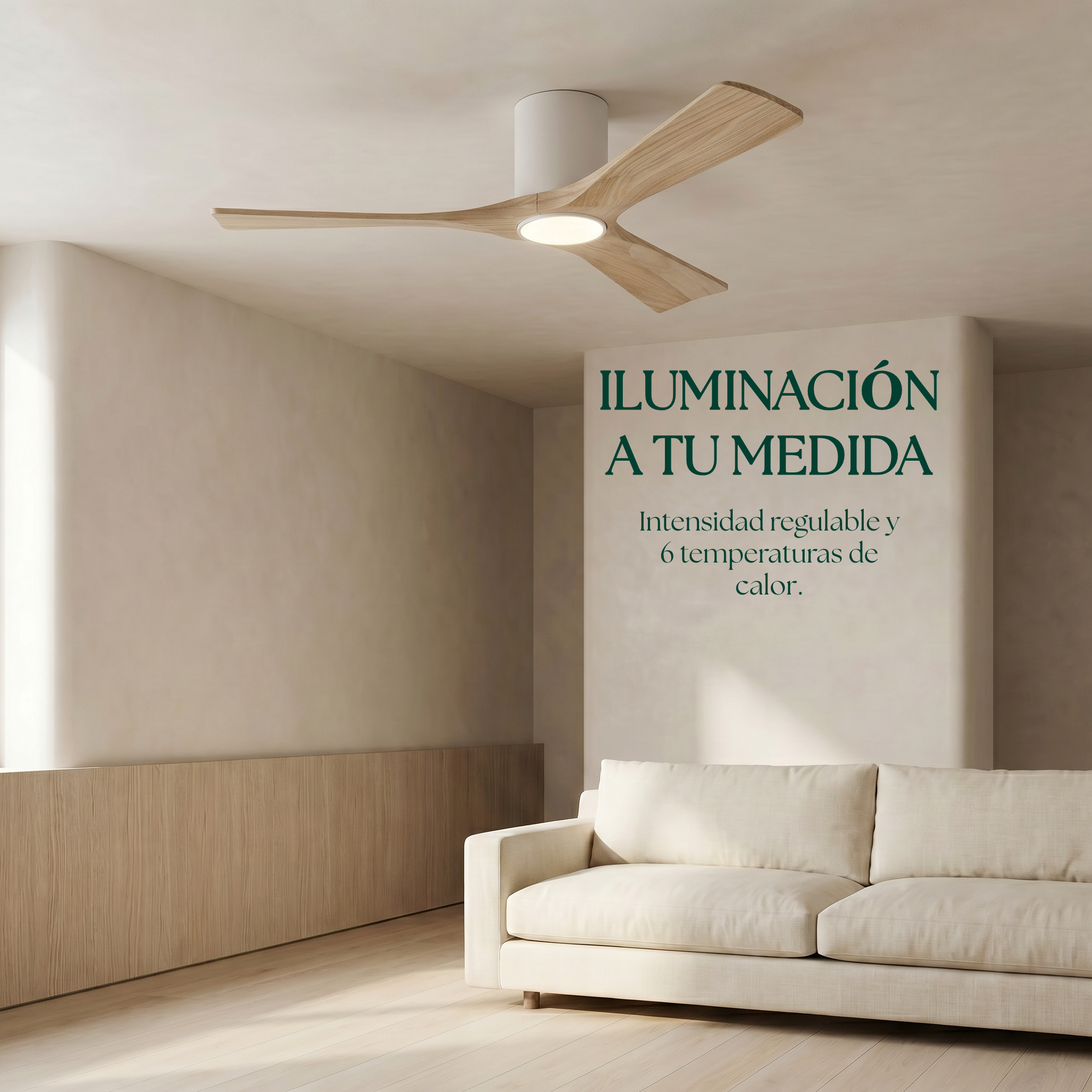 Etoile Deckenventilator aus Holz (132 cm / 112 cm)