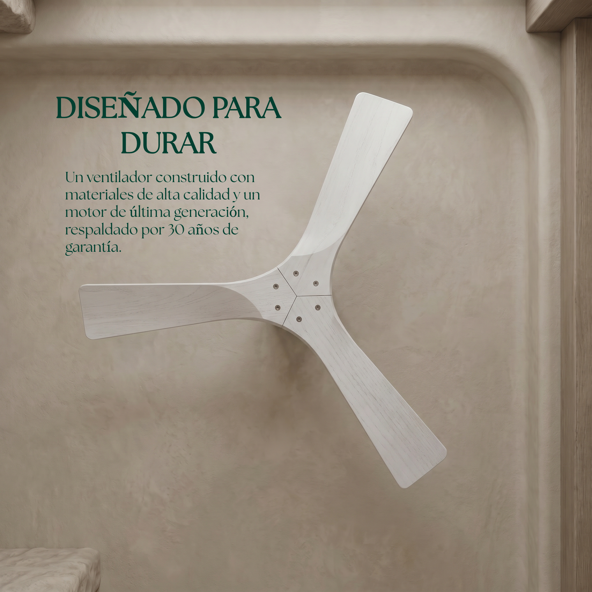 Etoile Deckenventilator aus Holz (132 cm / 112 cm)