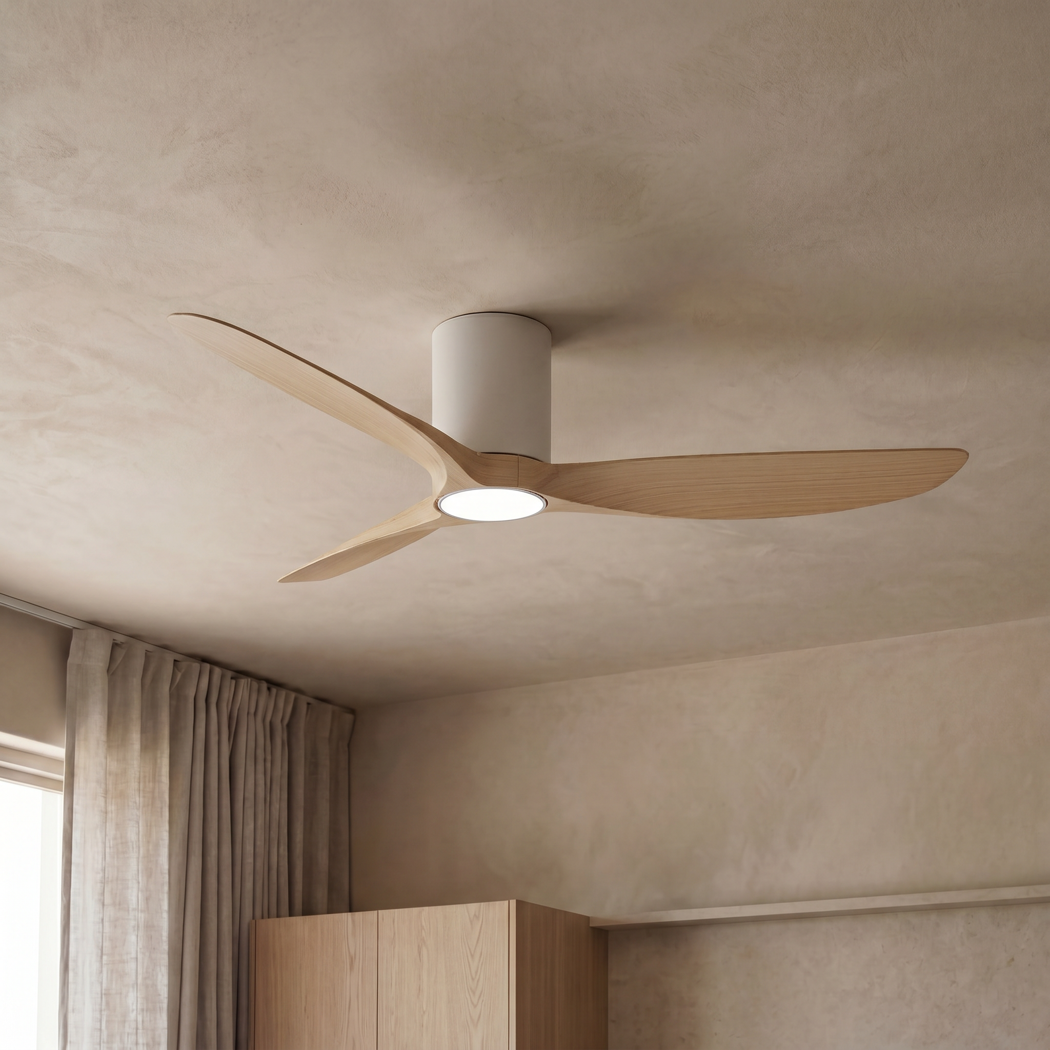 Golfet Deckenventilator, 132 cm, für Räume von 10–20 m², 3 Flügel aus ABS