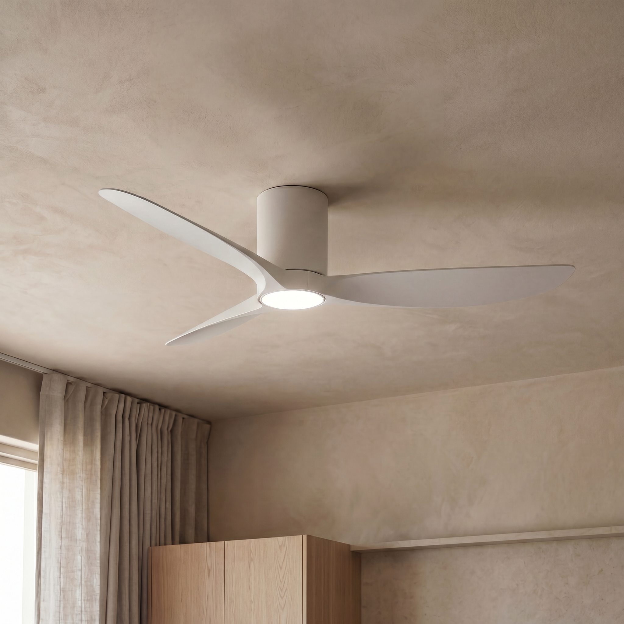 Golfet Deckenventilator, 132 cm, für Räume von 10–20 m², 3 Flügel aus ABS