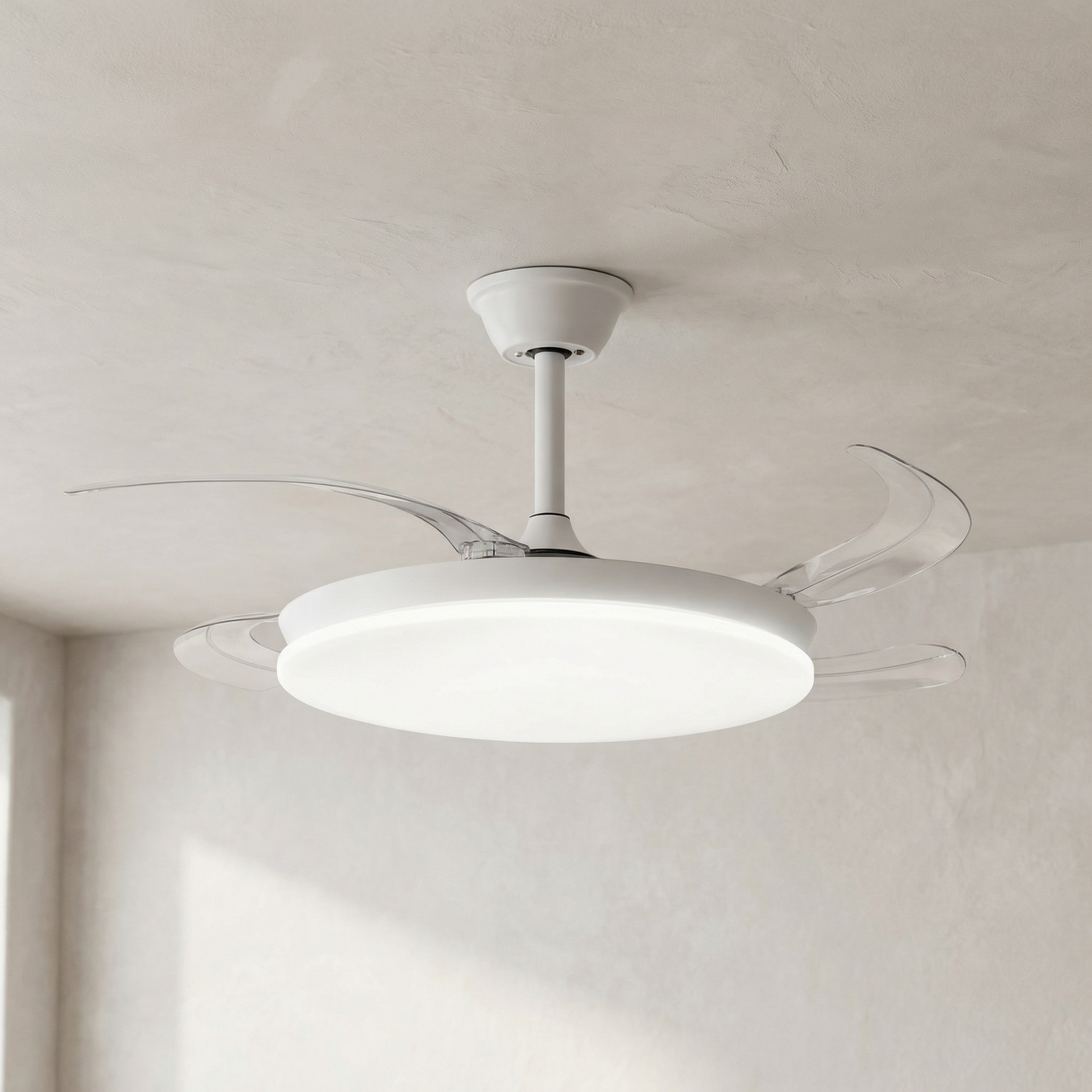 Milos Deckenventilator, 55 cm (für Räume von 6 bis 15 m²) – kompaktes Design mit LED-Beleuchtung
