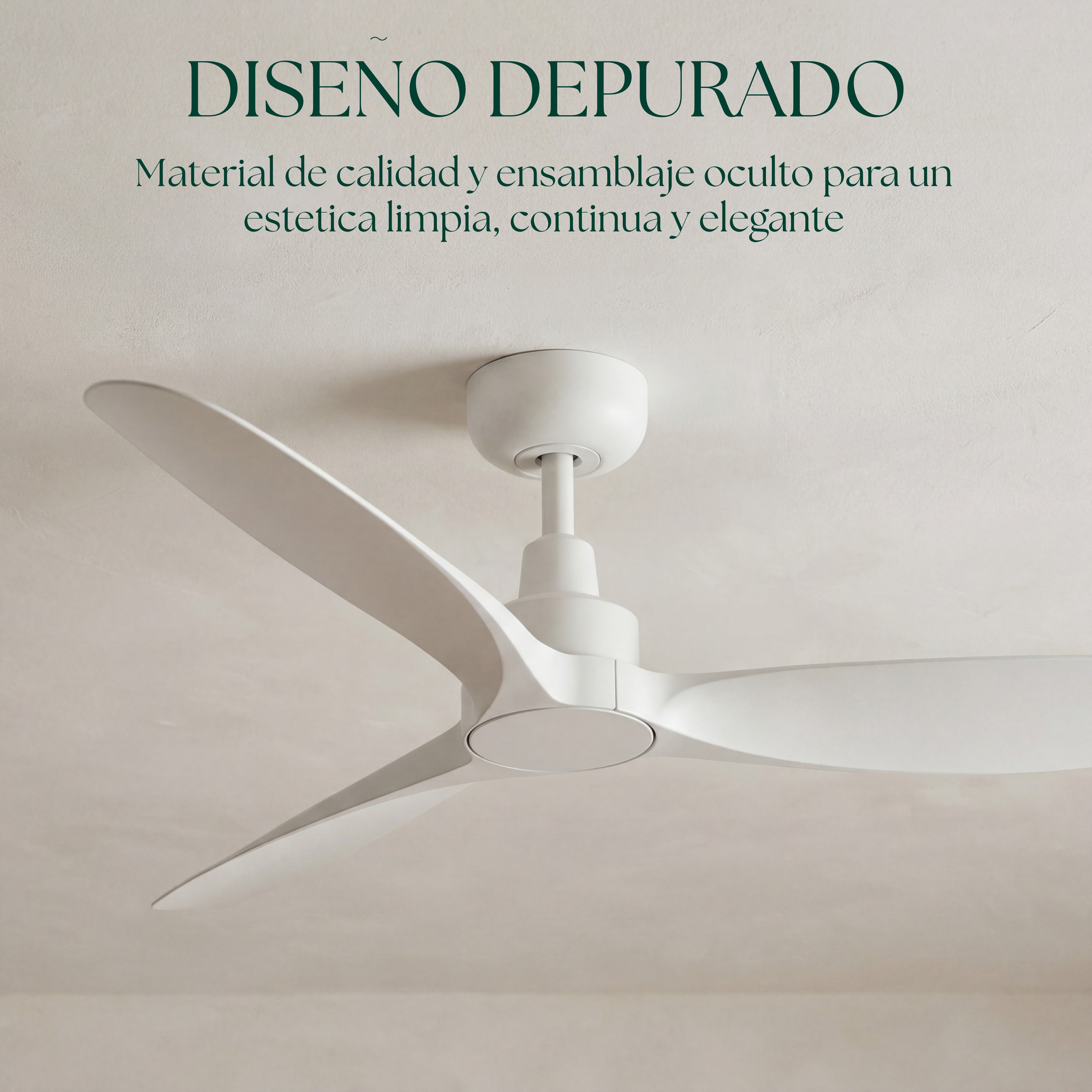 Marea Deckenventilator, 132 cm (für Räume von 10 bis 25 m²) – 3 Flügel aus ABS