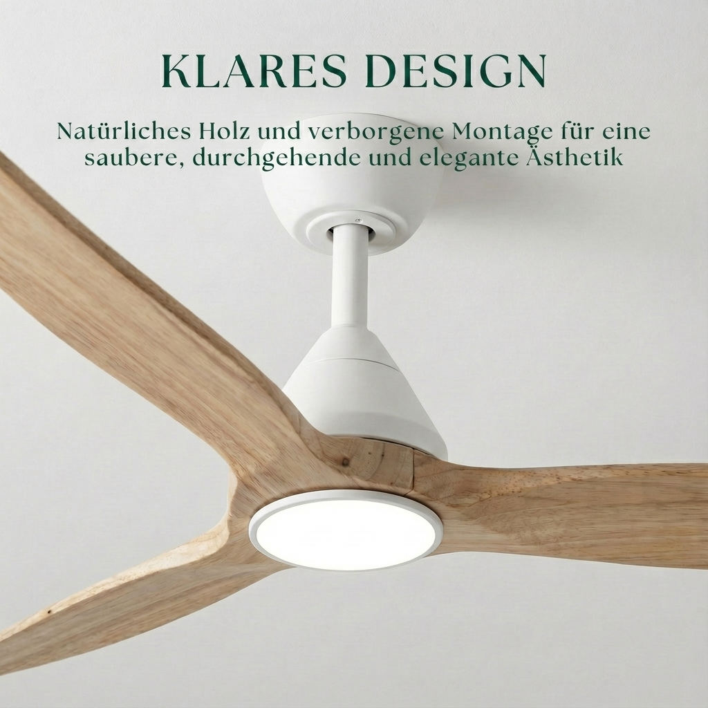 Dolomiti Holz-Deckenventilator (132 cm / 112 cm)