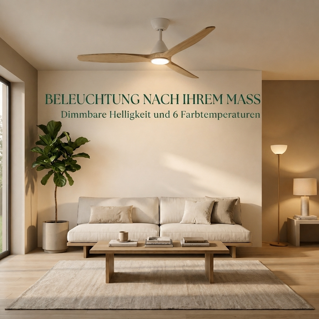 Dolomiti Holz-Deckenventilator (132 cm / 112 cm)