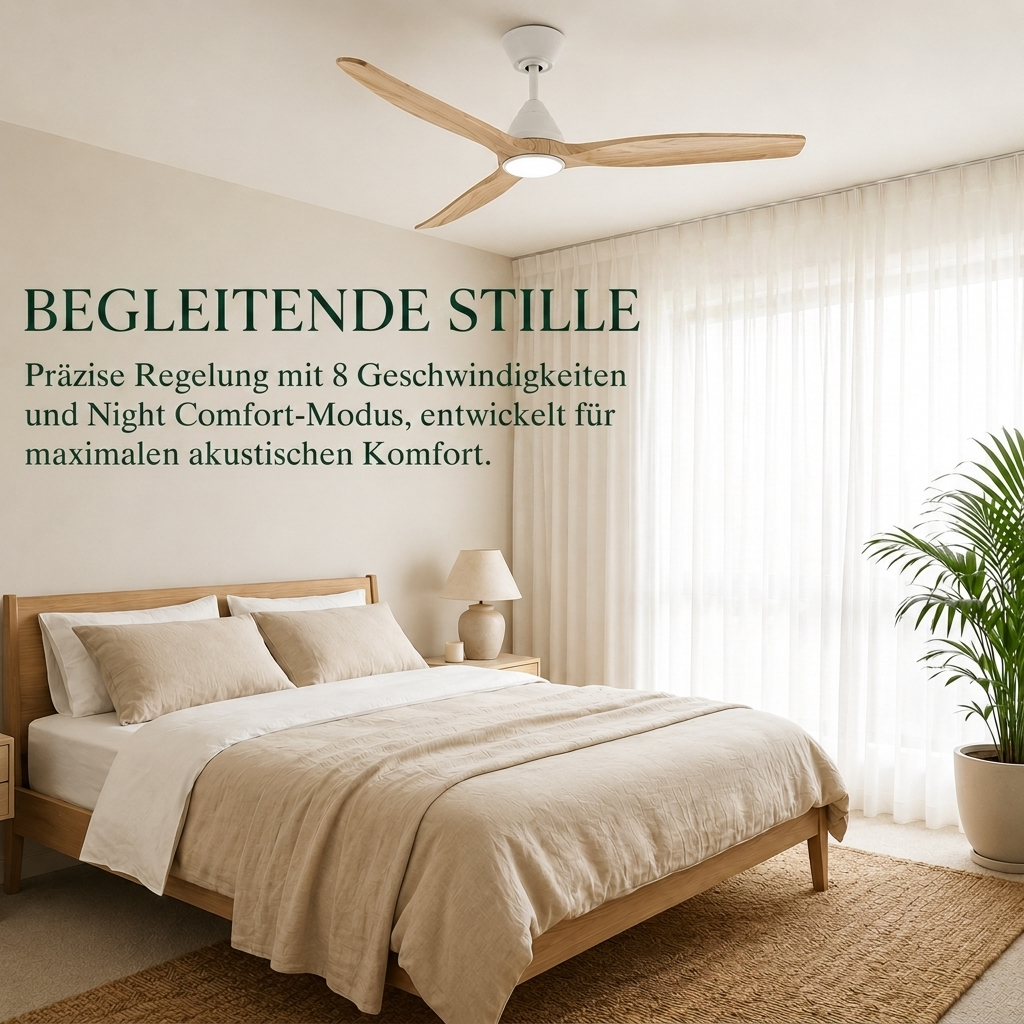 Dolomiti Holz-Deckenventilator (132 cm / 112 cm)