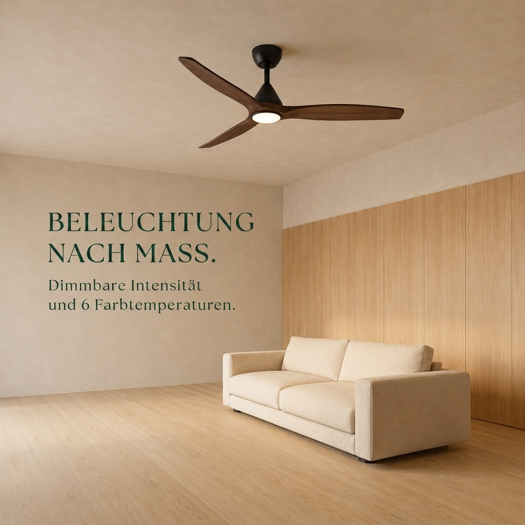 Dolomiti Holz-Deckenventilator (132 cm / 112 cm)
